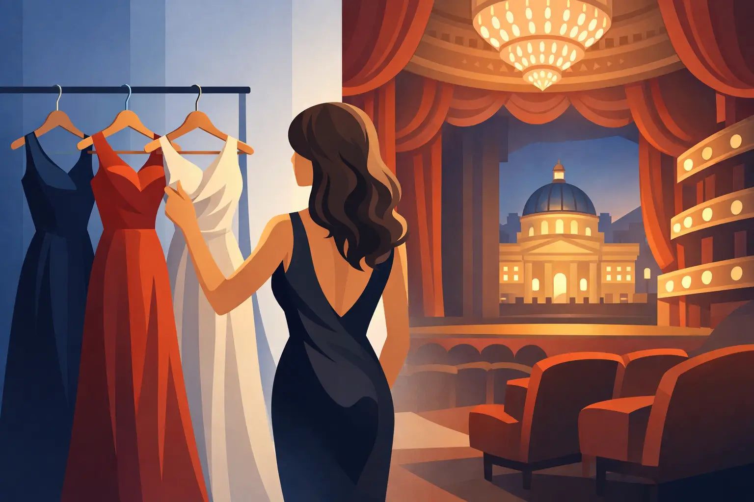 Abendkleid für den Opernbesuch auswählen