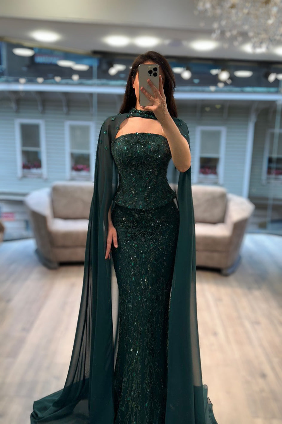 Dilsa dress emerald green – bybeeyz.com