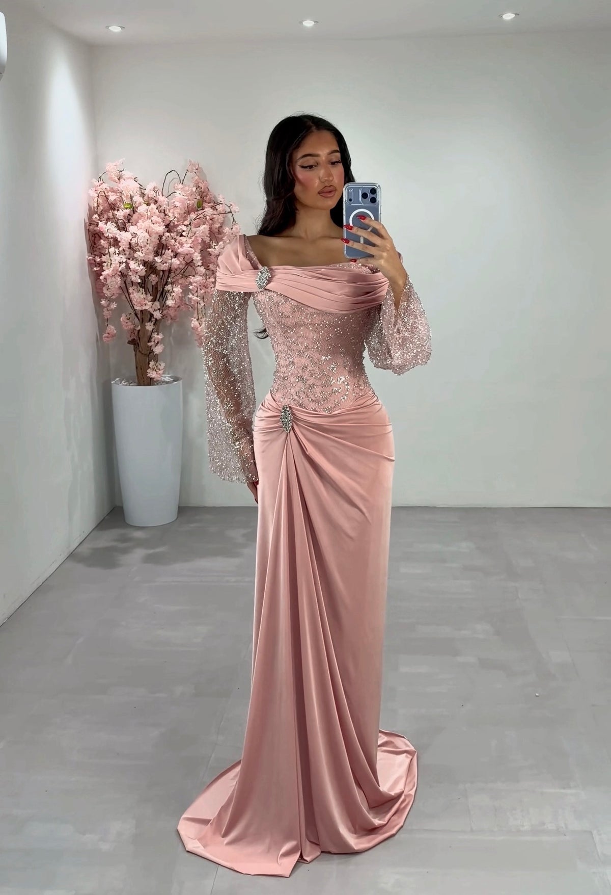 Selin dress soft pink 36/46