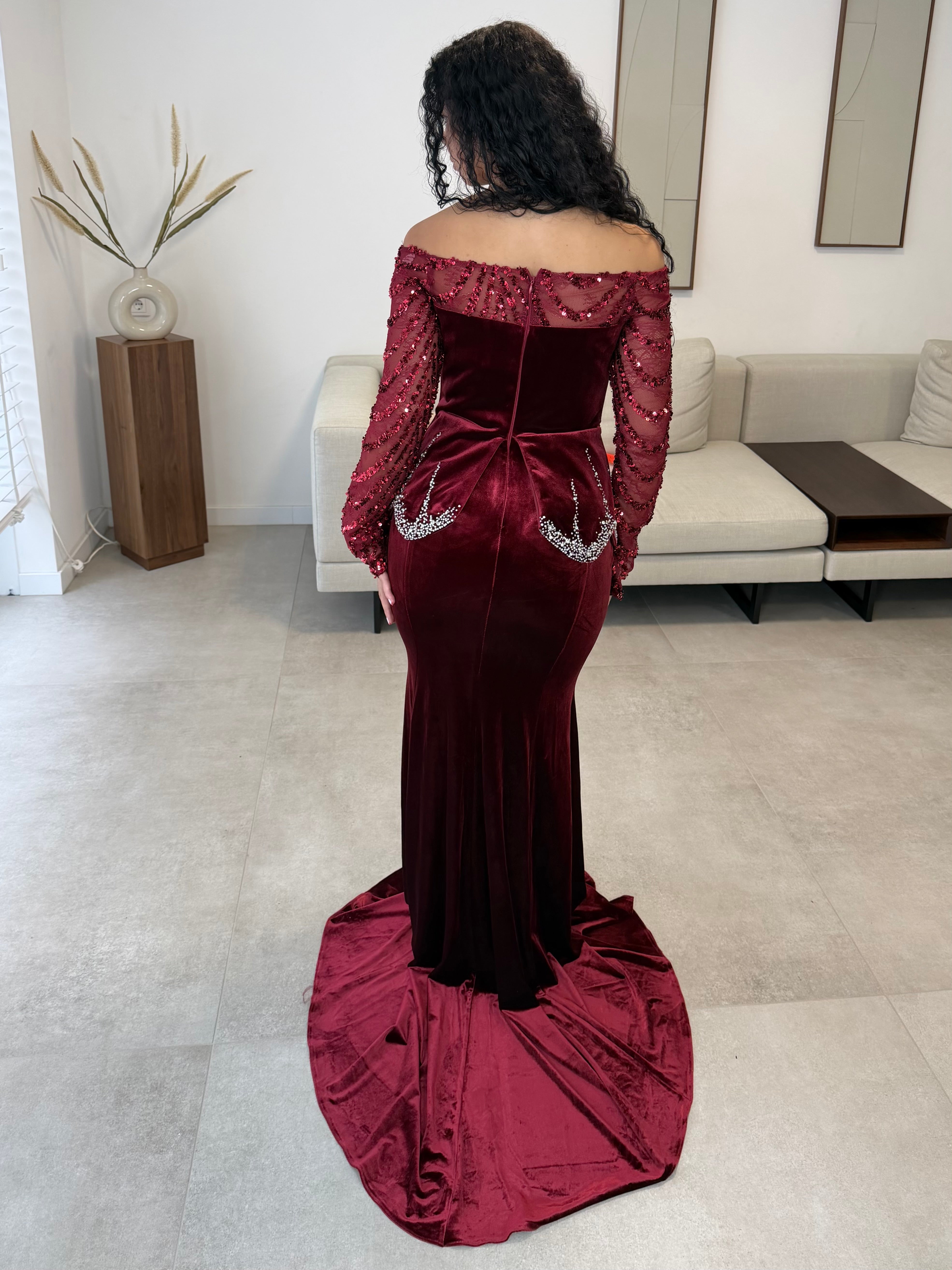 Hazal dress burgundy