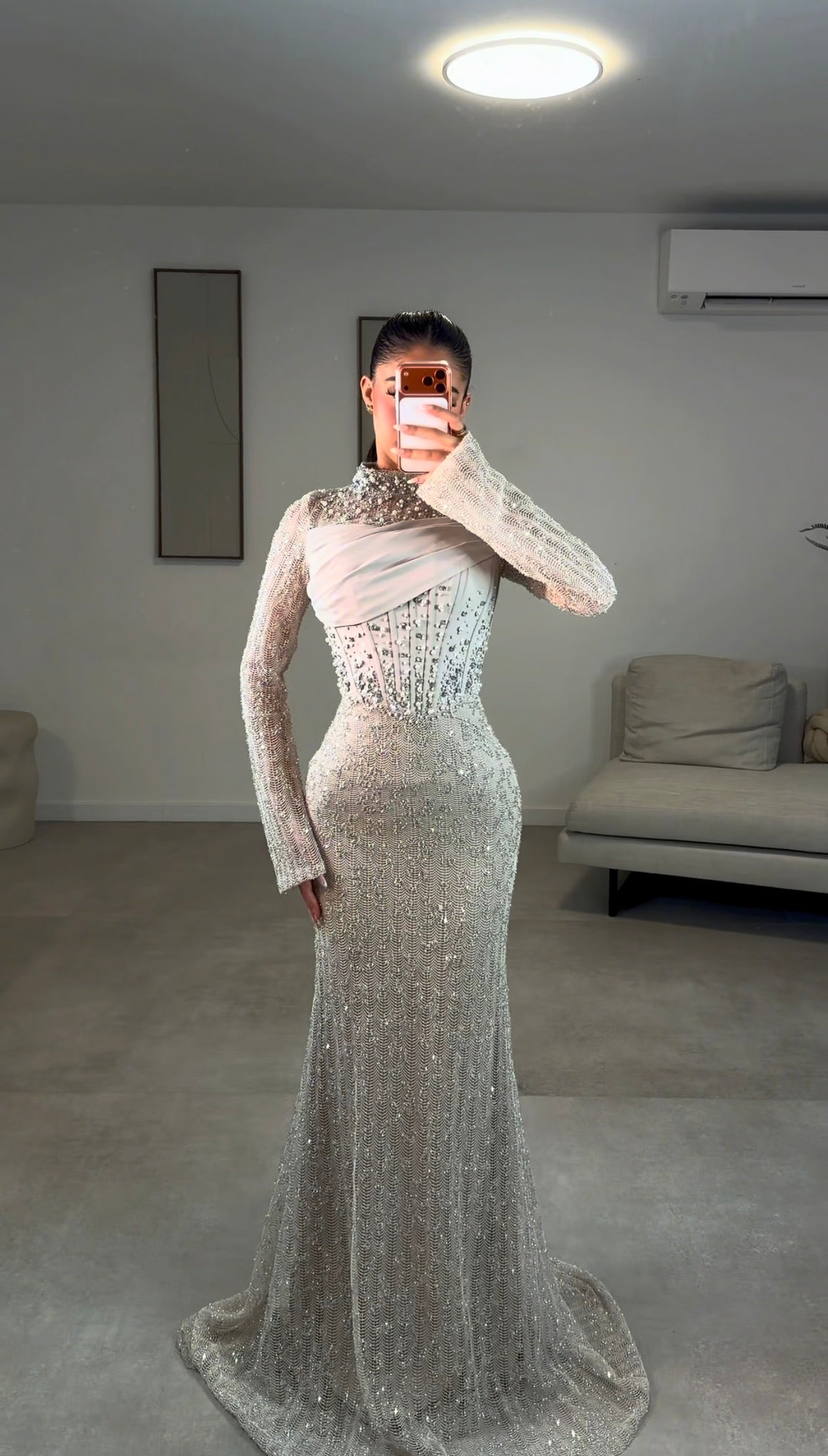 Haute Couture Doa dress 34/42 soft pink