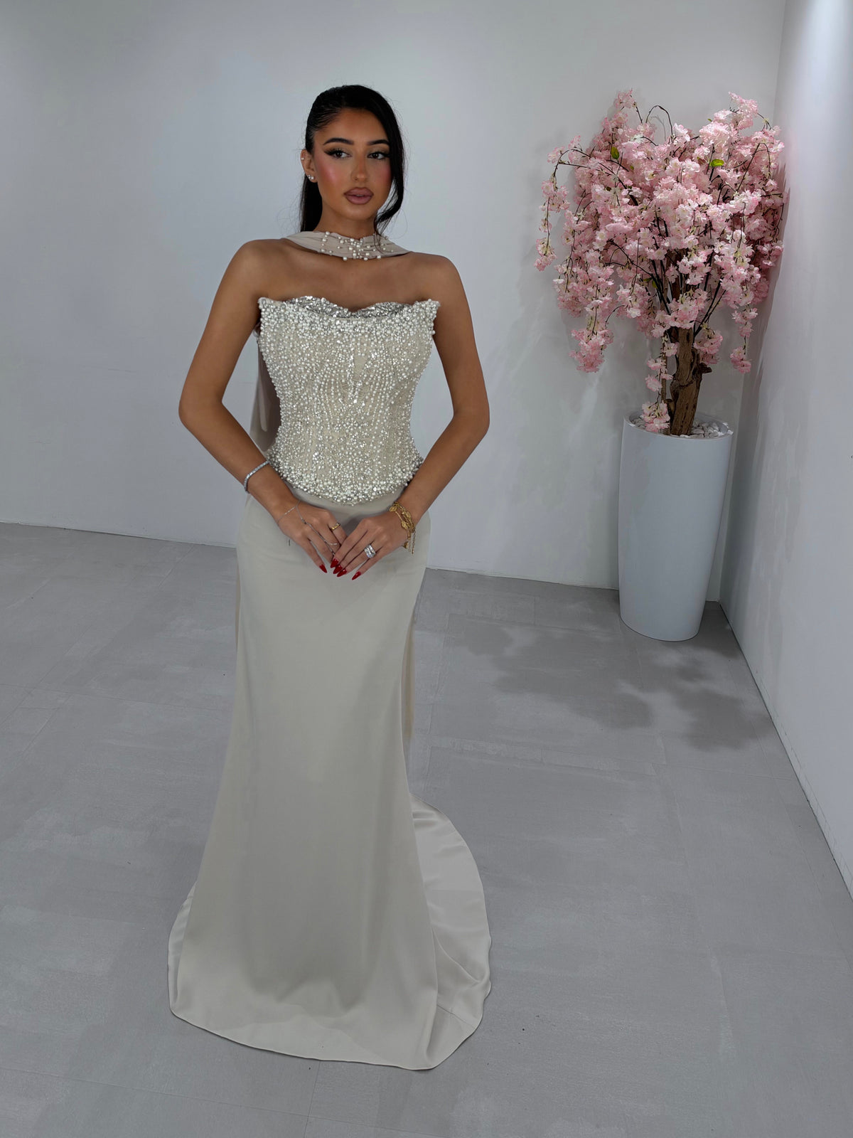 Melsu dress beige