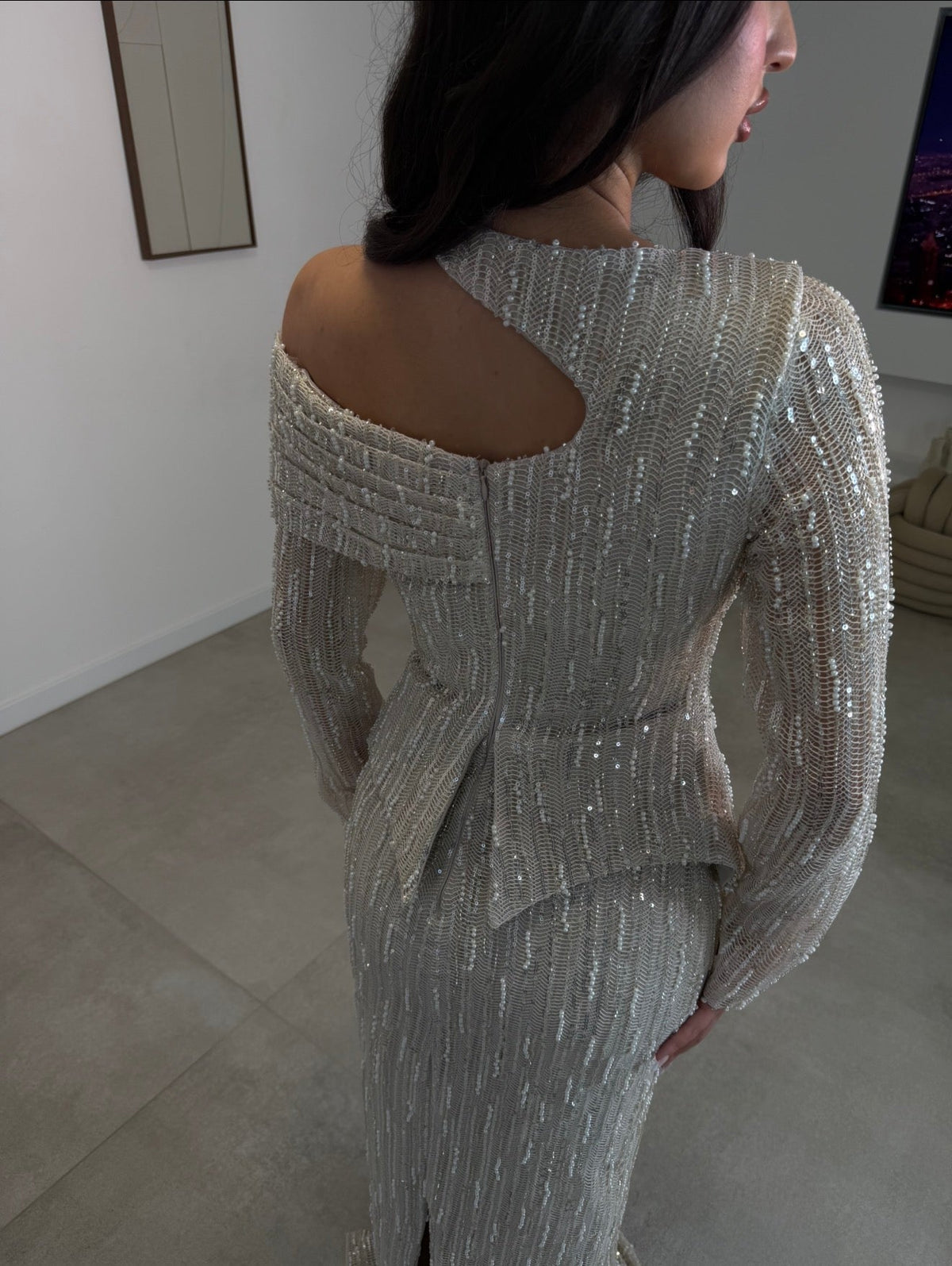 Haute Couture Melia dress beige