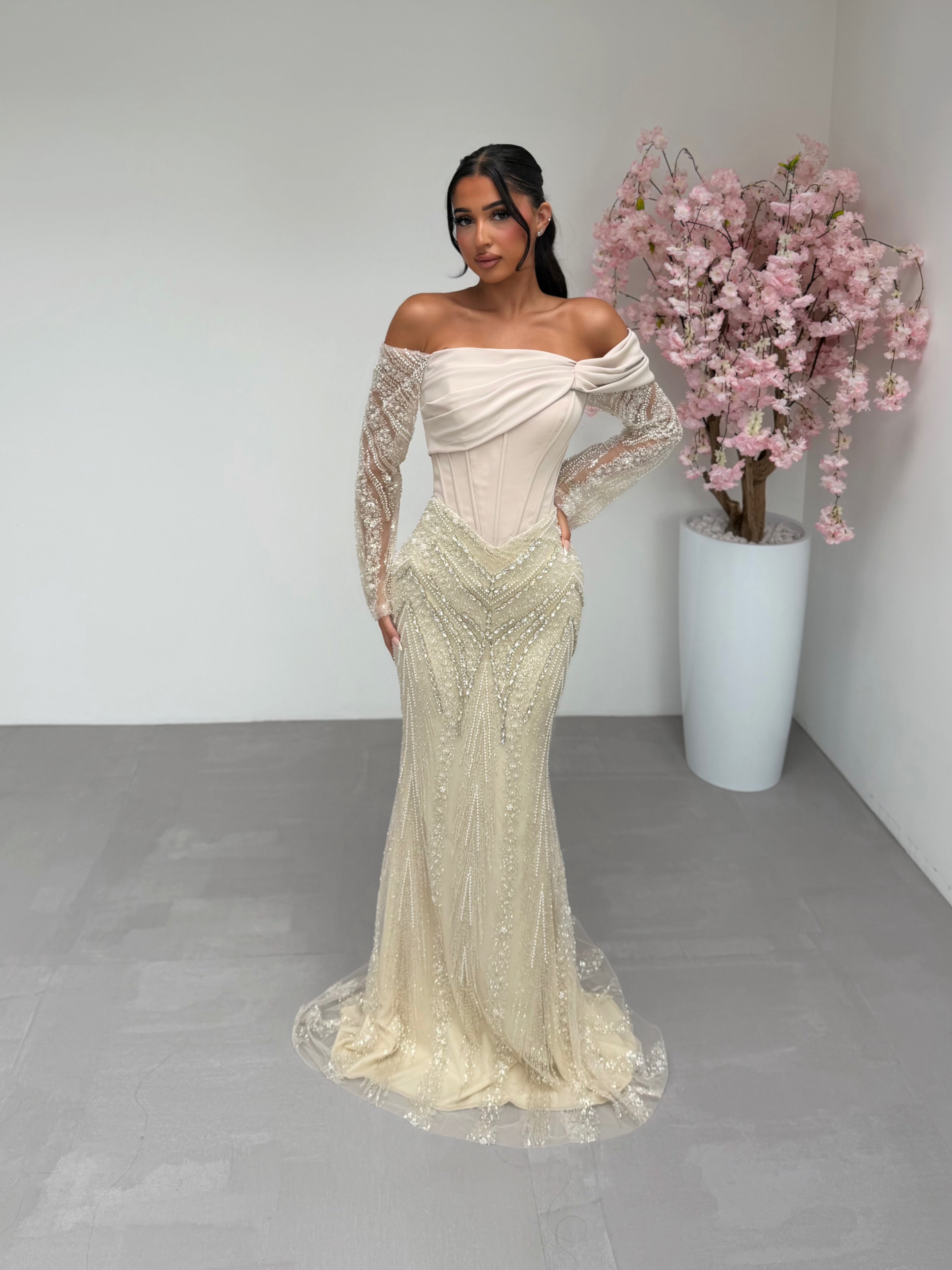 Ceren dress beige