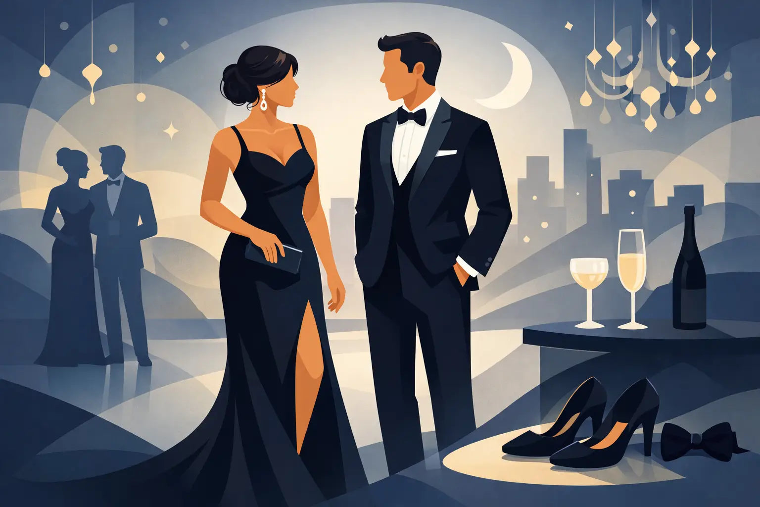 Das richtige Abendkleid für Black Tie