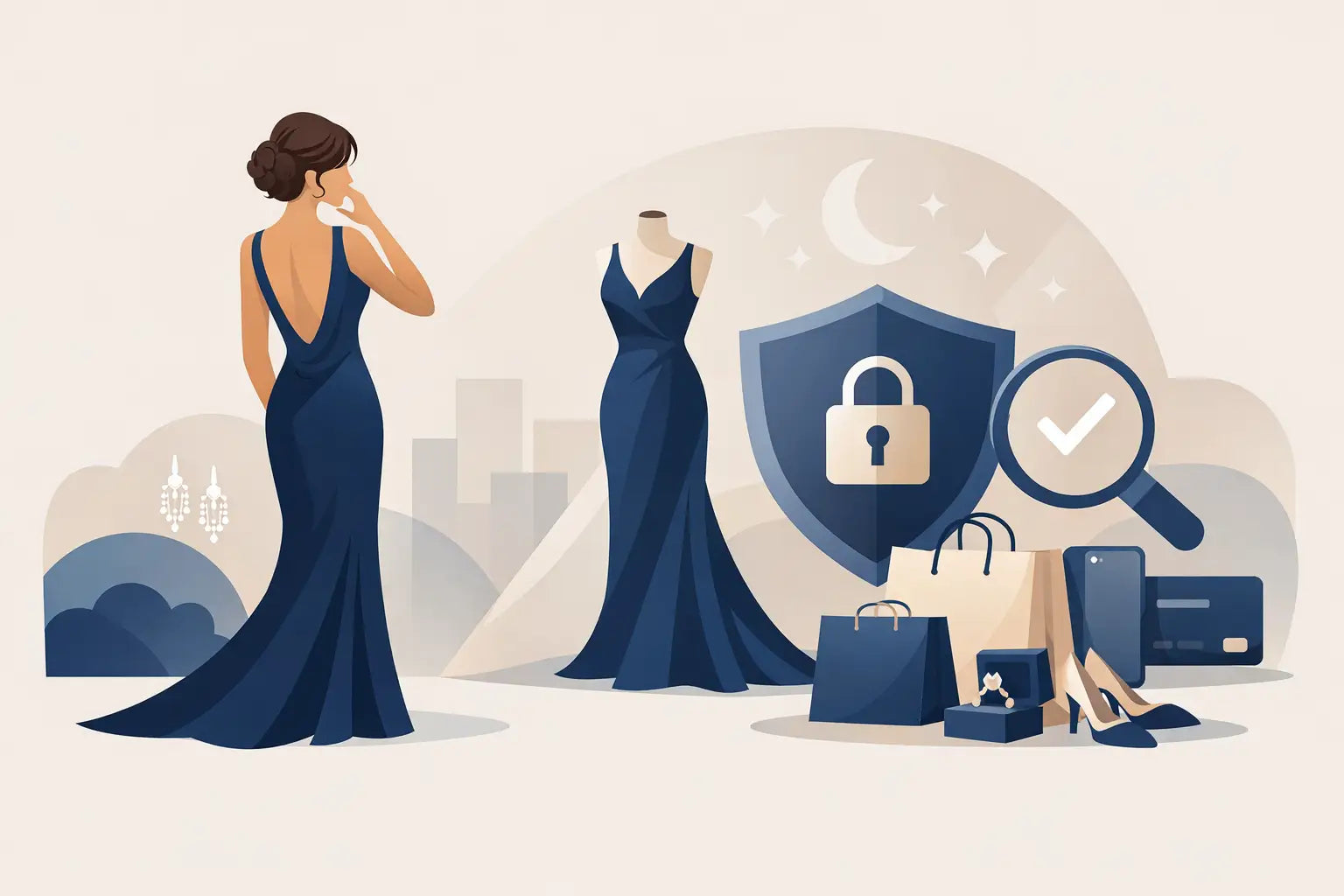 Luxus Abendkleid kaufen - stilvoll sicher
