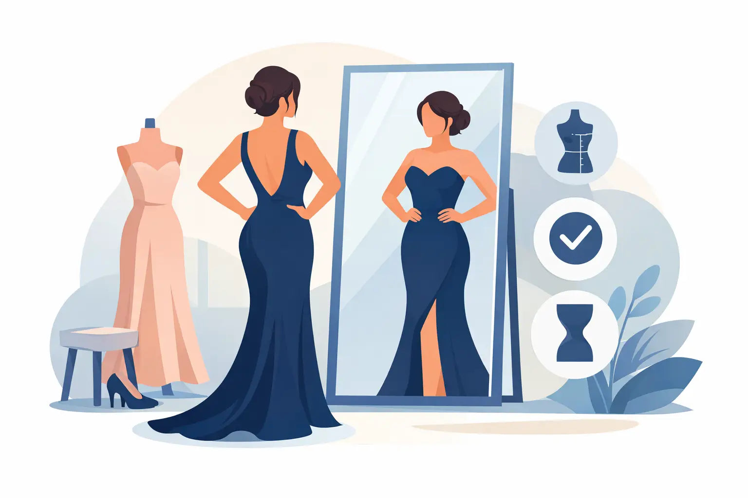 Guide für Abendkleid-Passform: Perfekt sitzen