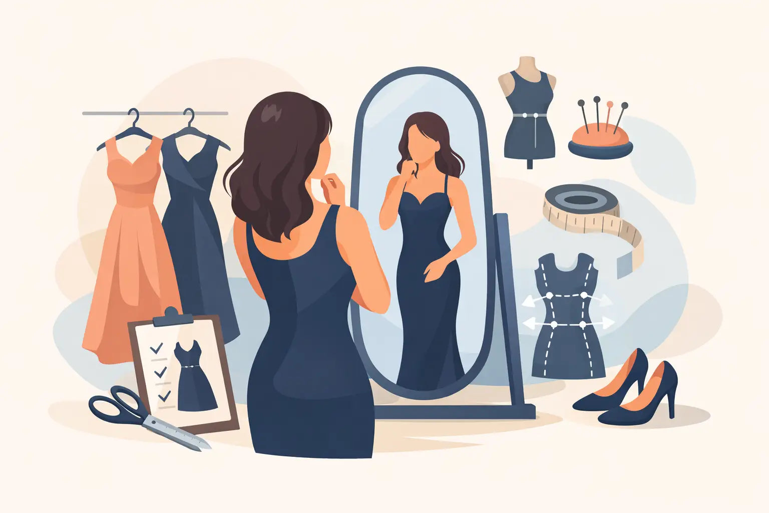 Wie finde ich ein Abendkleid, das perfekt sitzt?