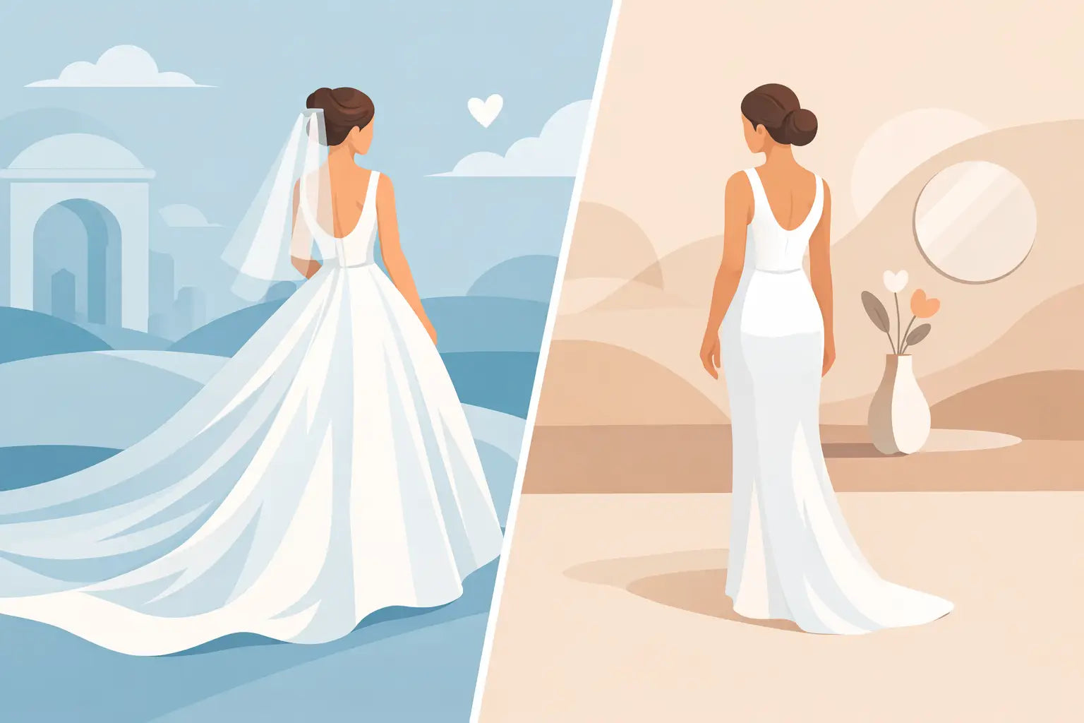 Brautkleid mit Schleppe oder schlicht wählen?