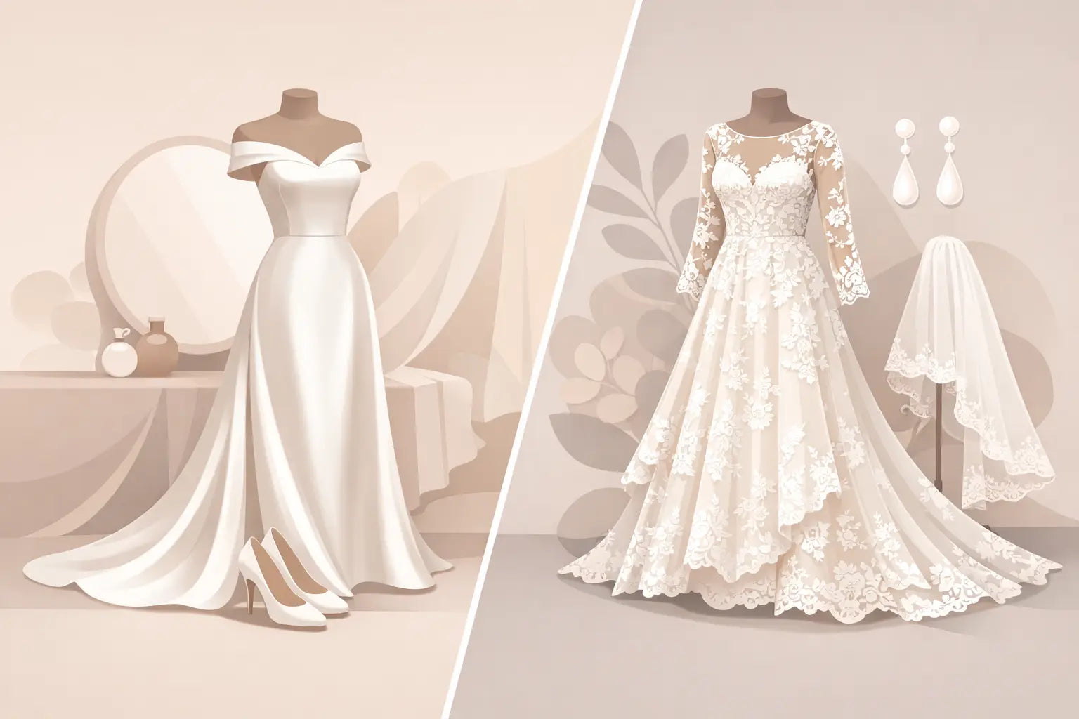 Brautkleid Satin oder Spitze - was passt?
