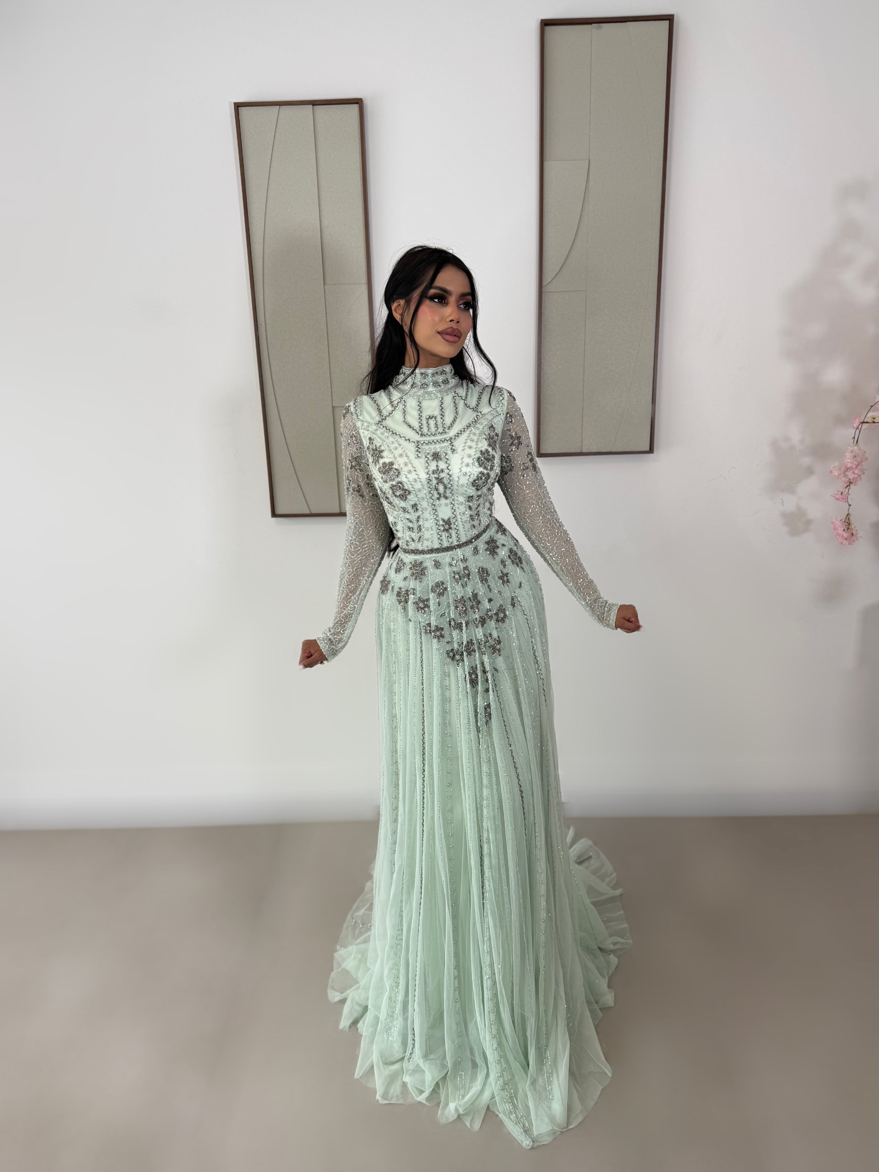 Haute couture lamina dress