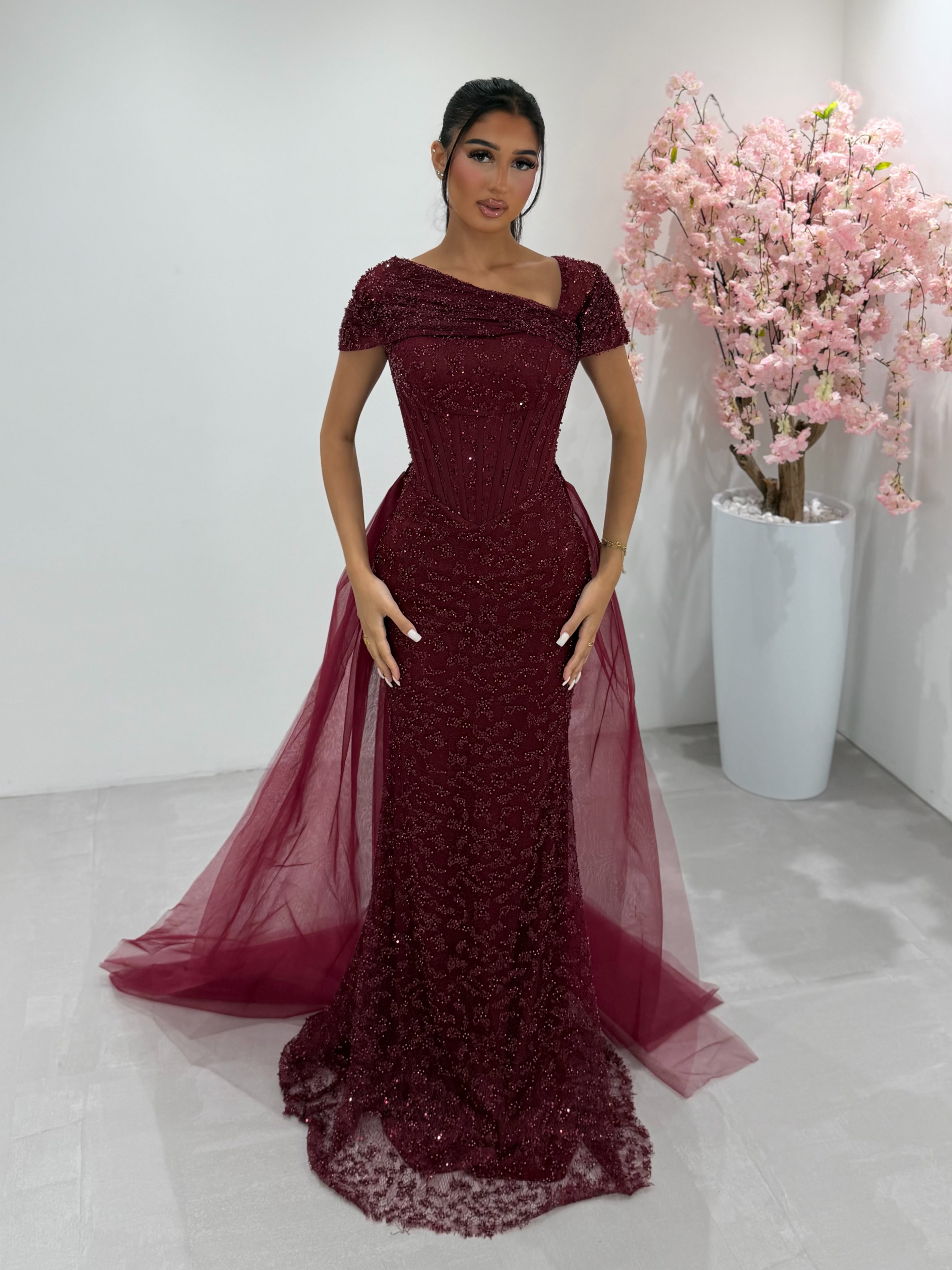 Yasemin dress  burgundy