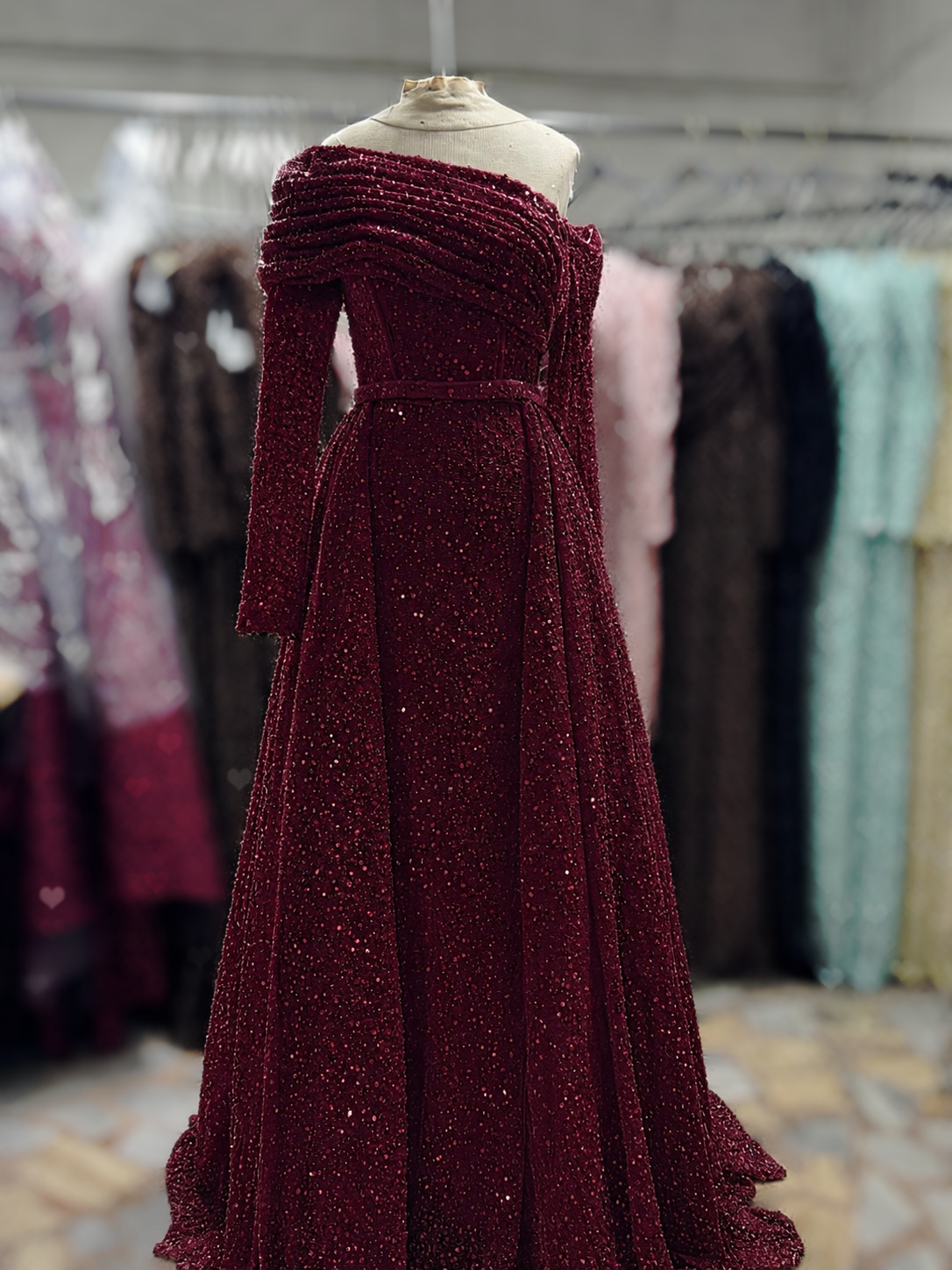 Haute Couture beyza design burgundy pre order 19/06 available