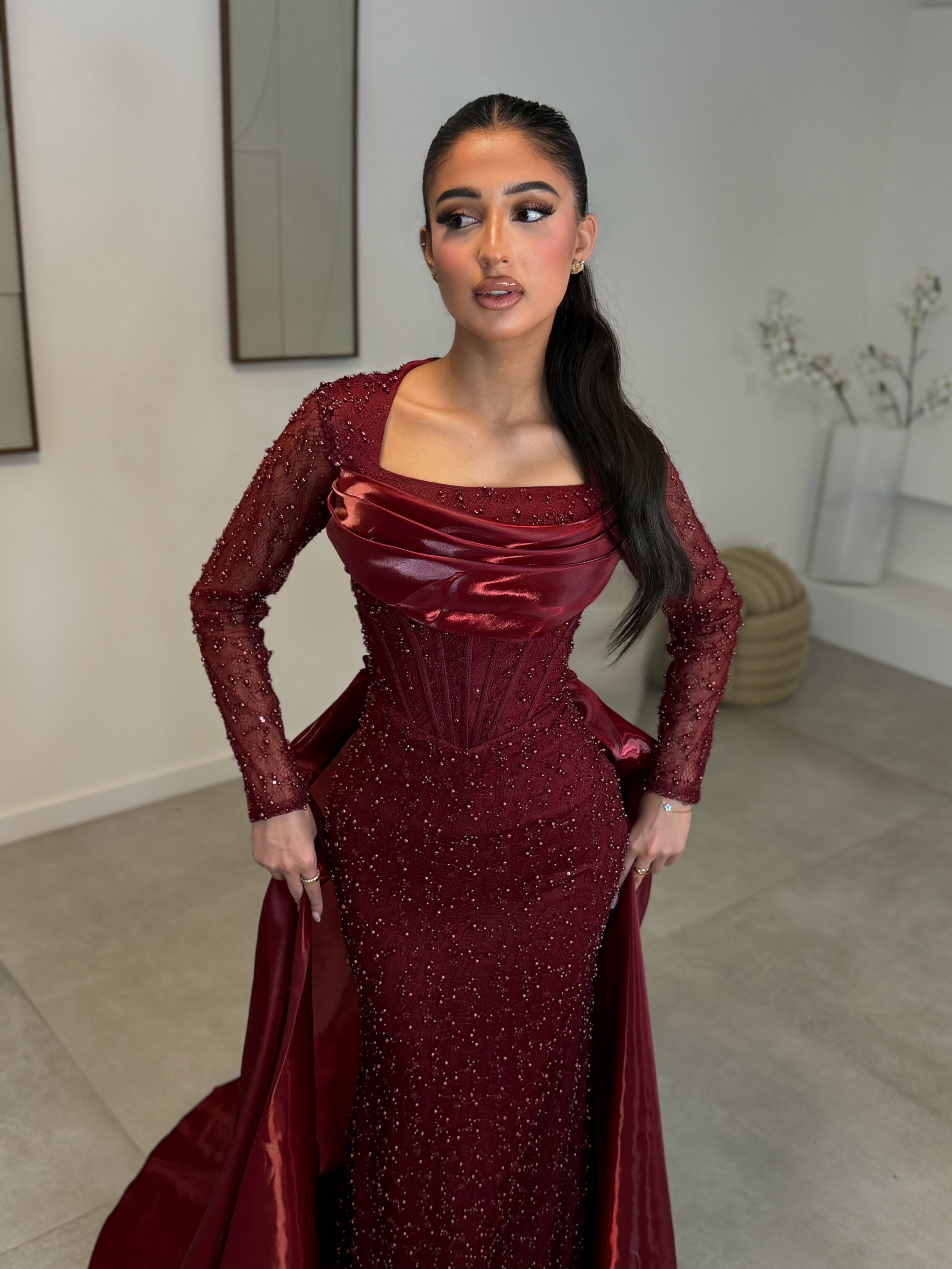 Sinem dress burgundy
