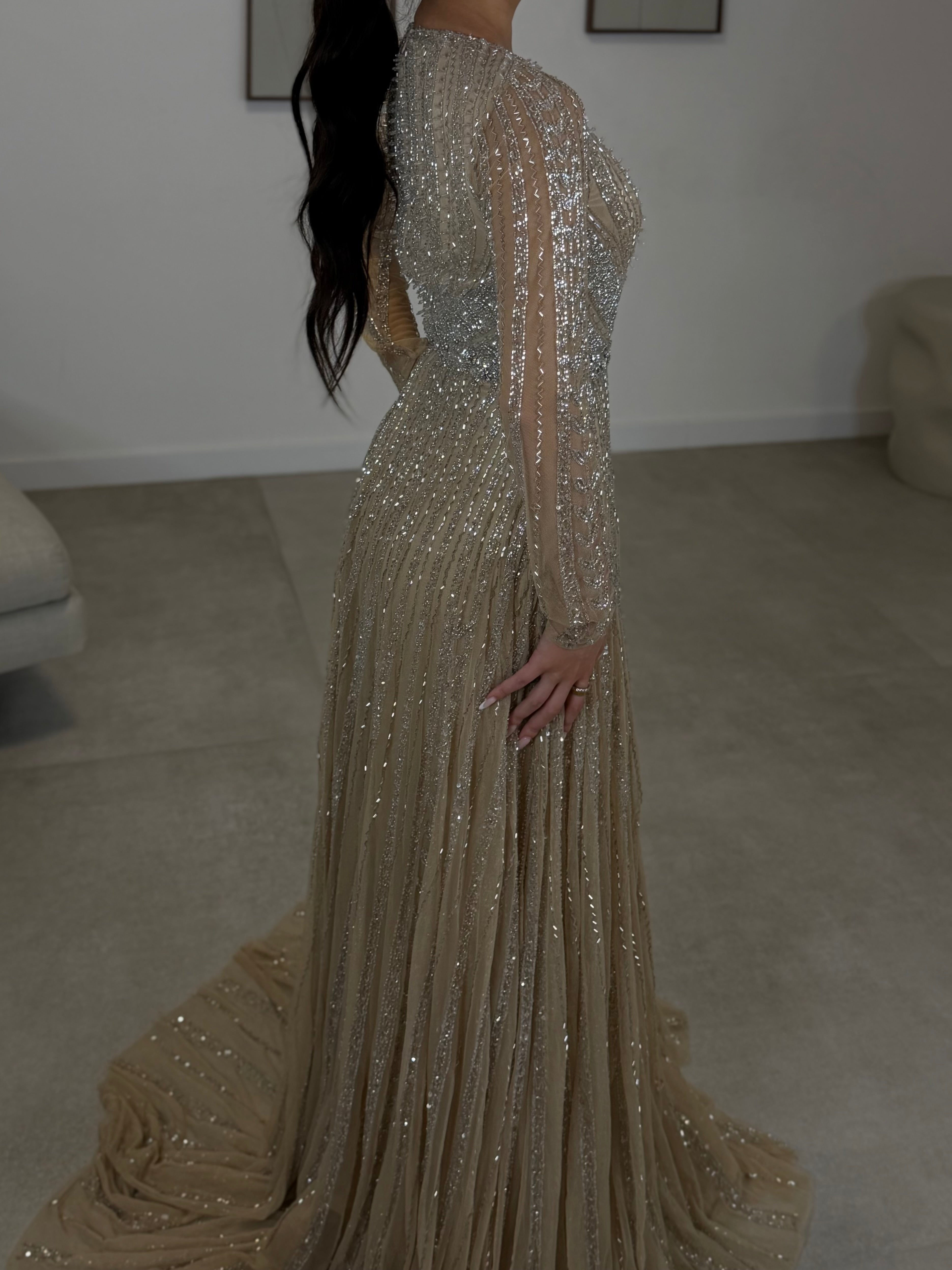 Haute Couture Liasa  dress beige