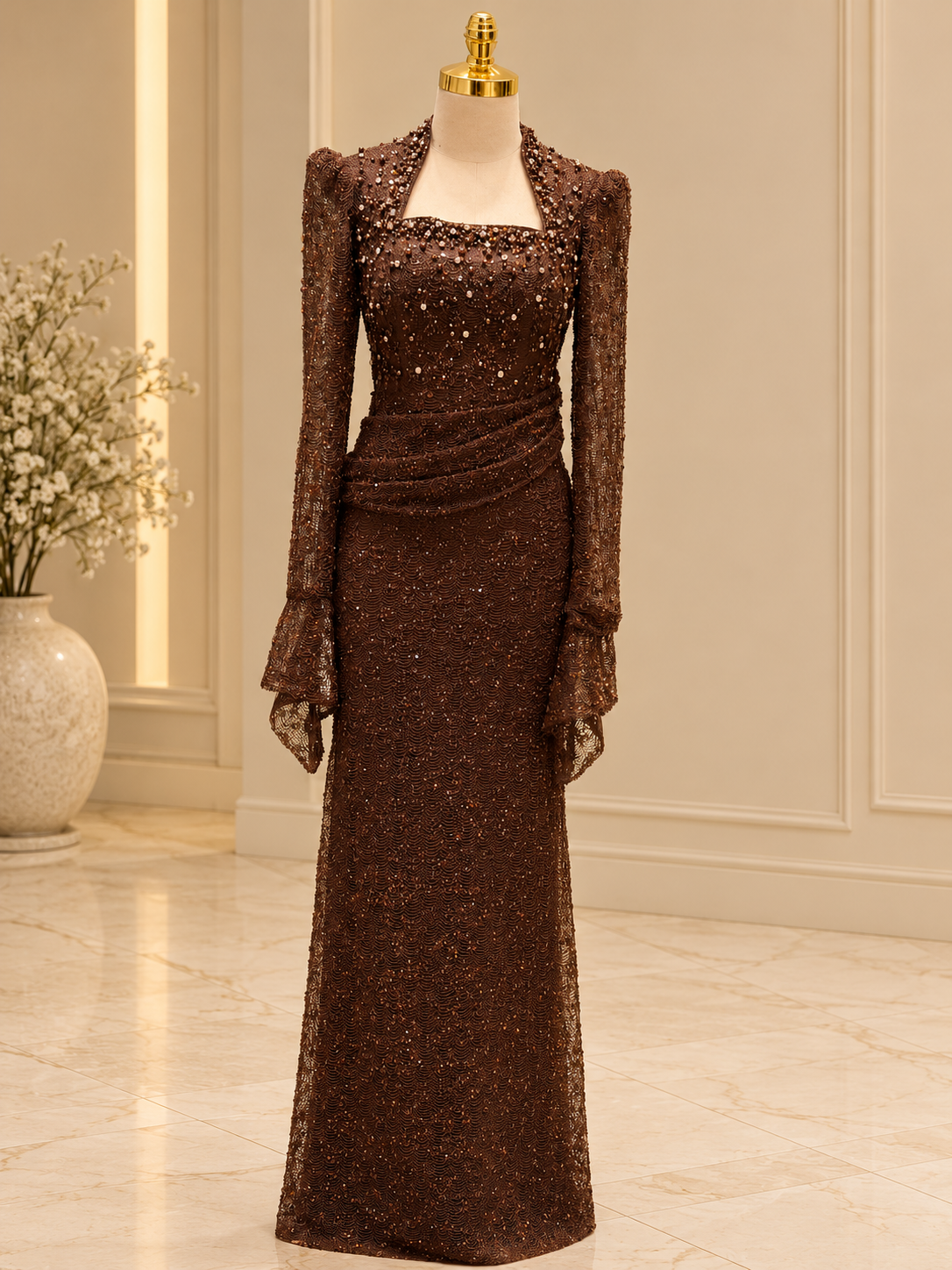 Celina Dress brown