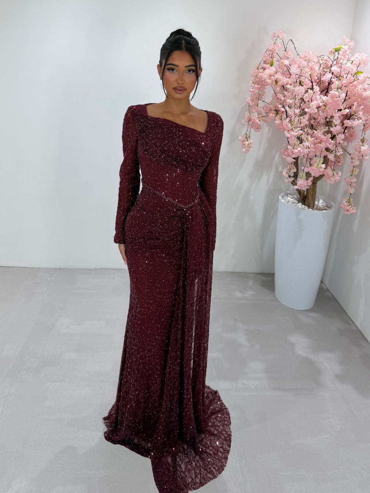 Eda dress burgundy