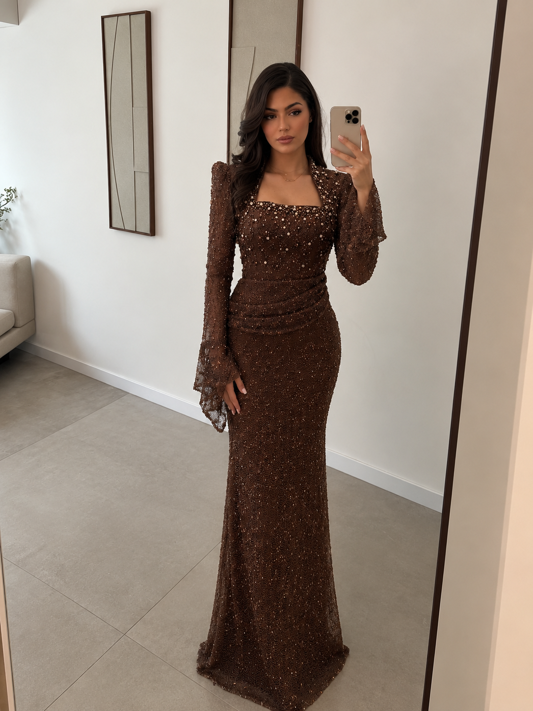 Celina Dress brown