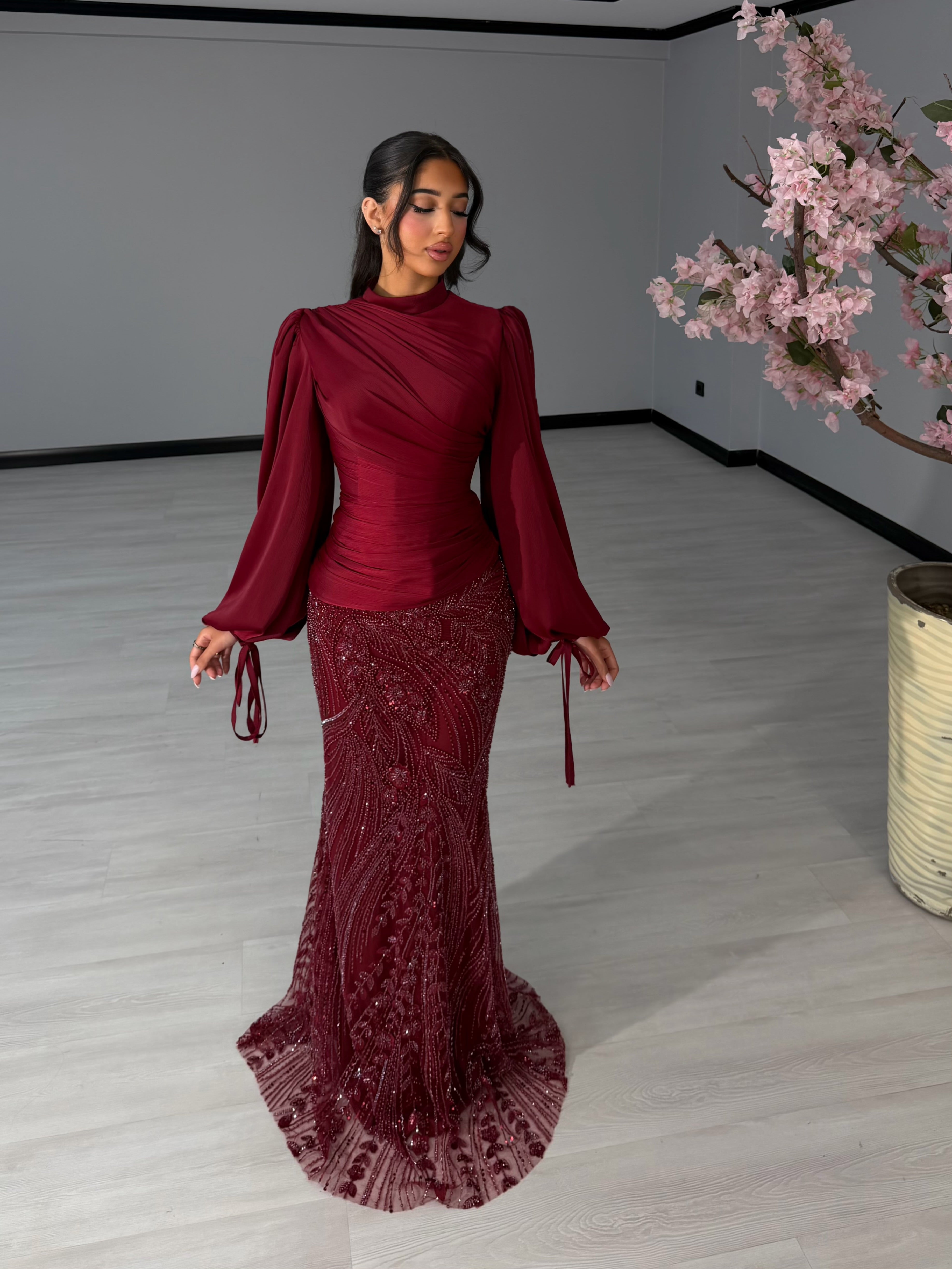 Sera dress burgundy pre order 26/08 available