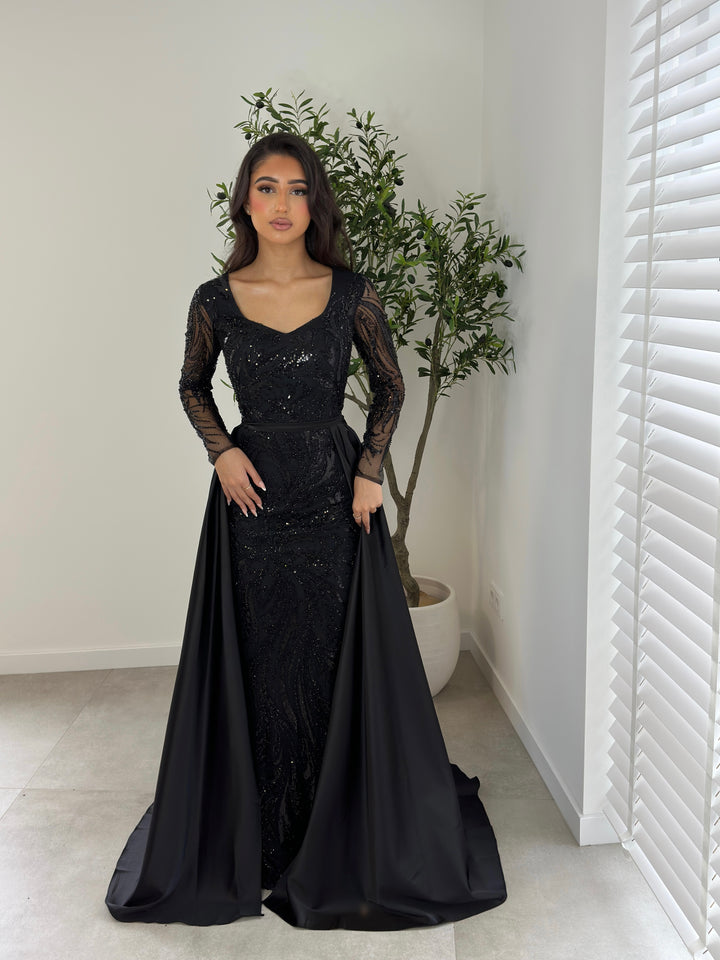 ZAHRA EVENINGDRESS BLACK