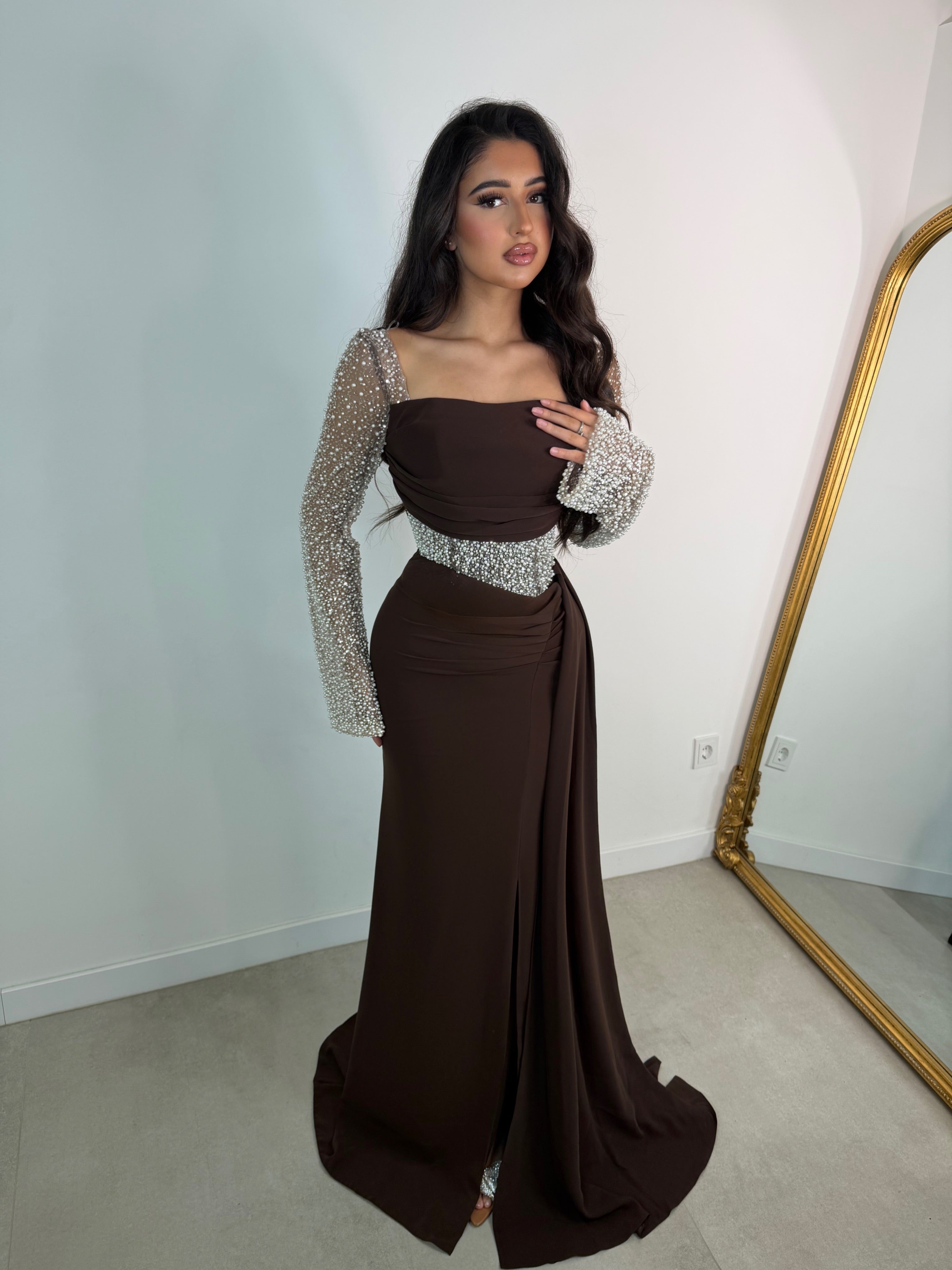 Lia dress brown