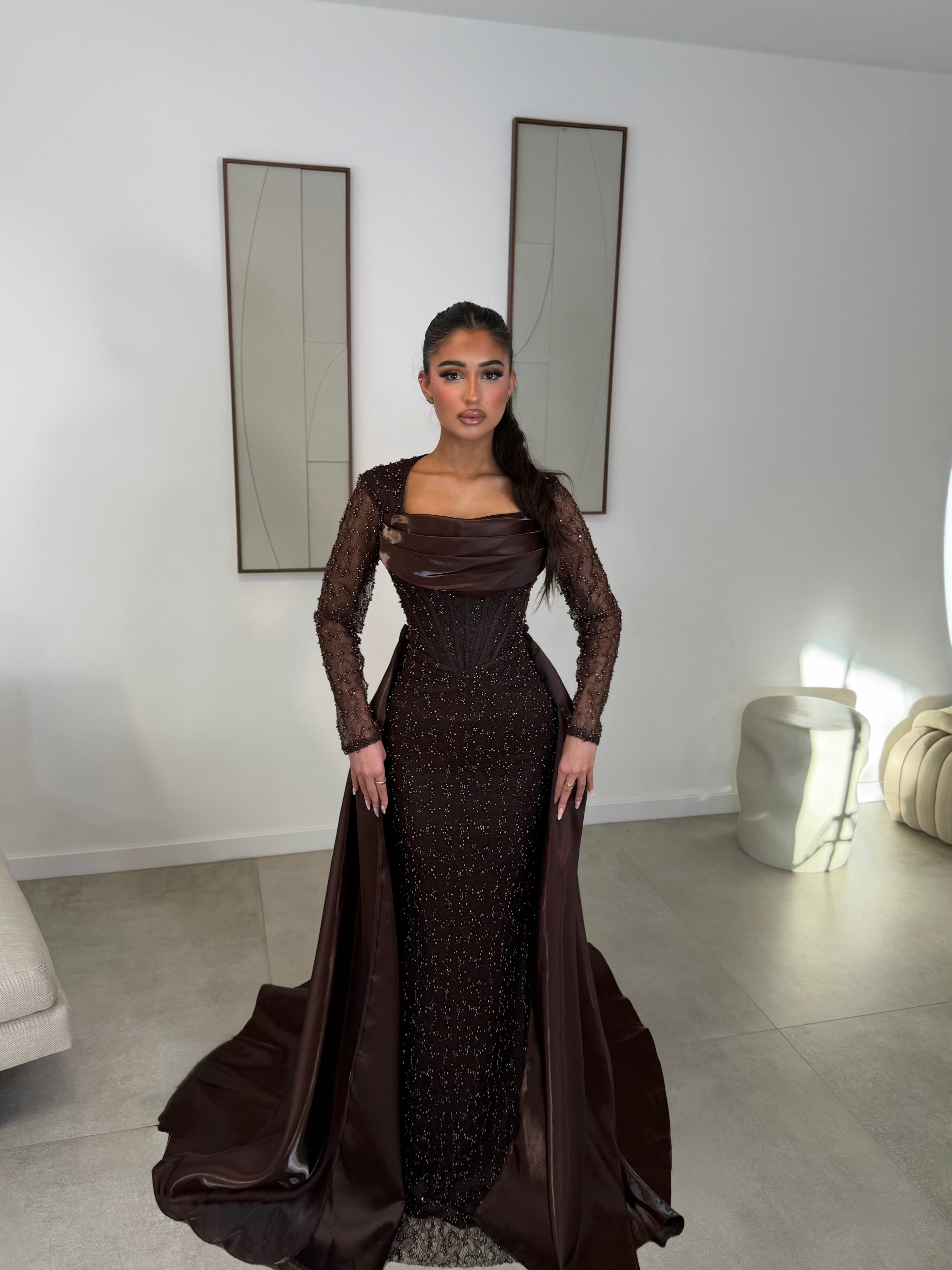 Sinem dress brown