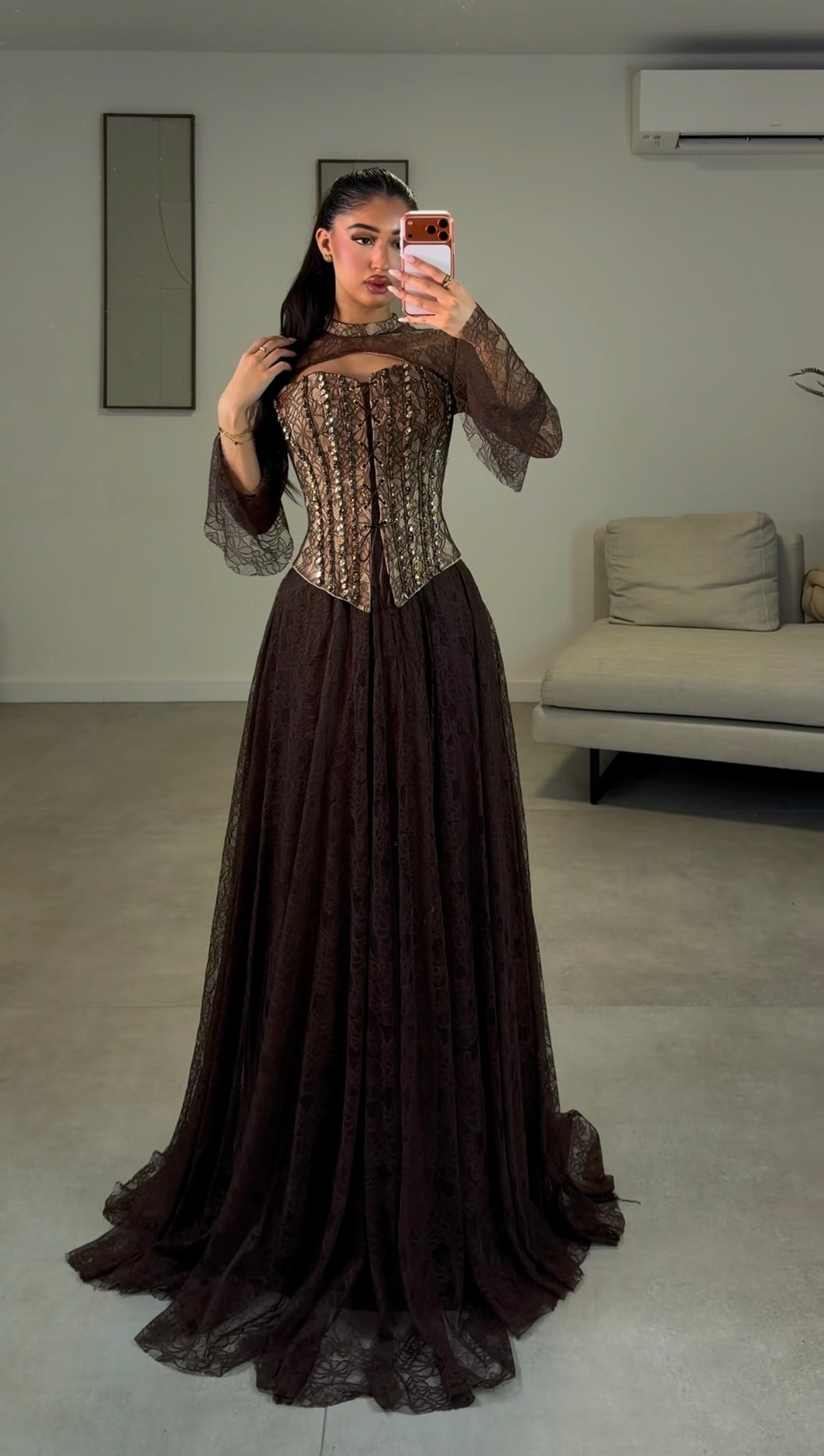 Hafsa dress brown