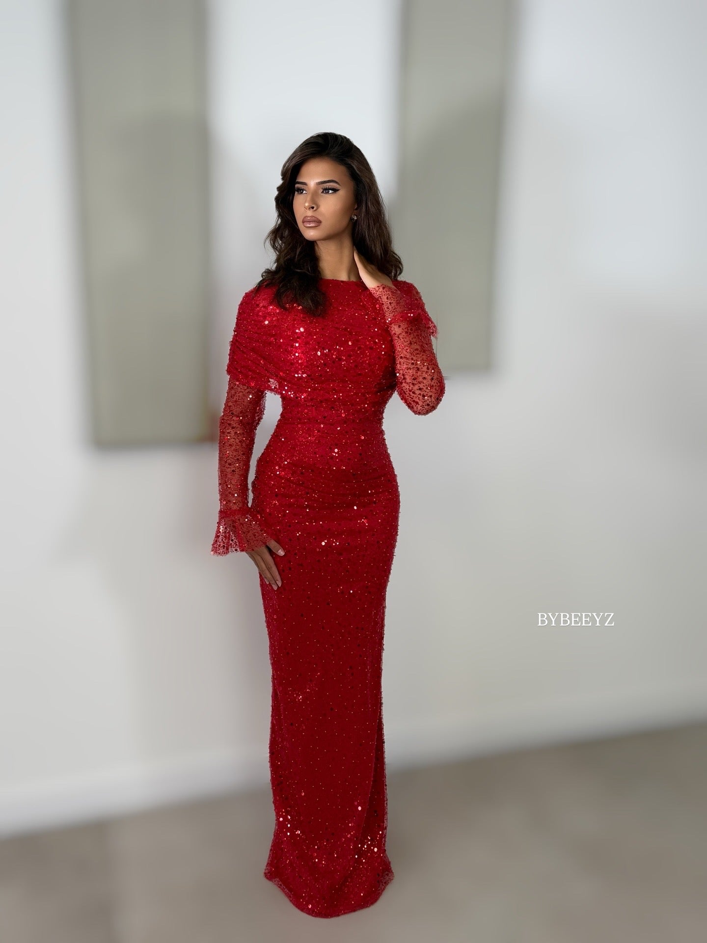 The beyza dress red