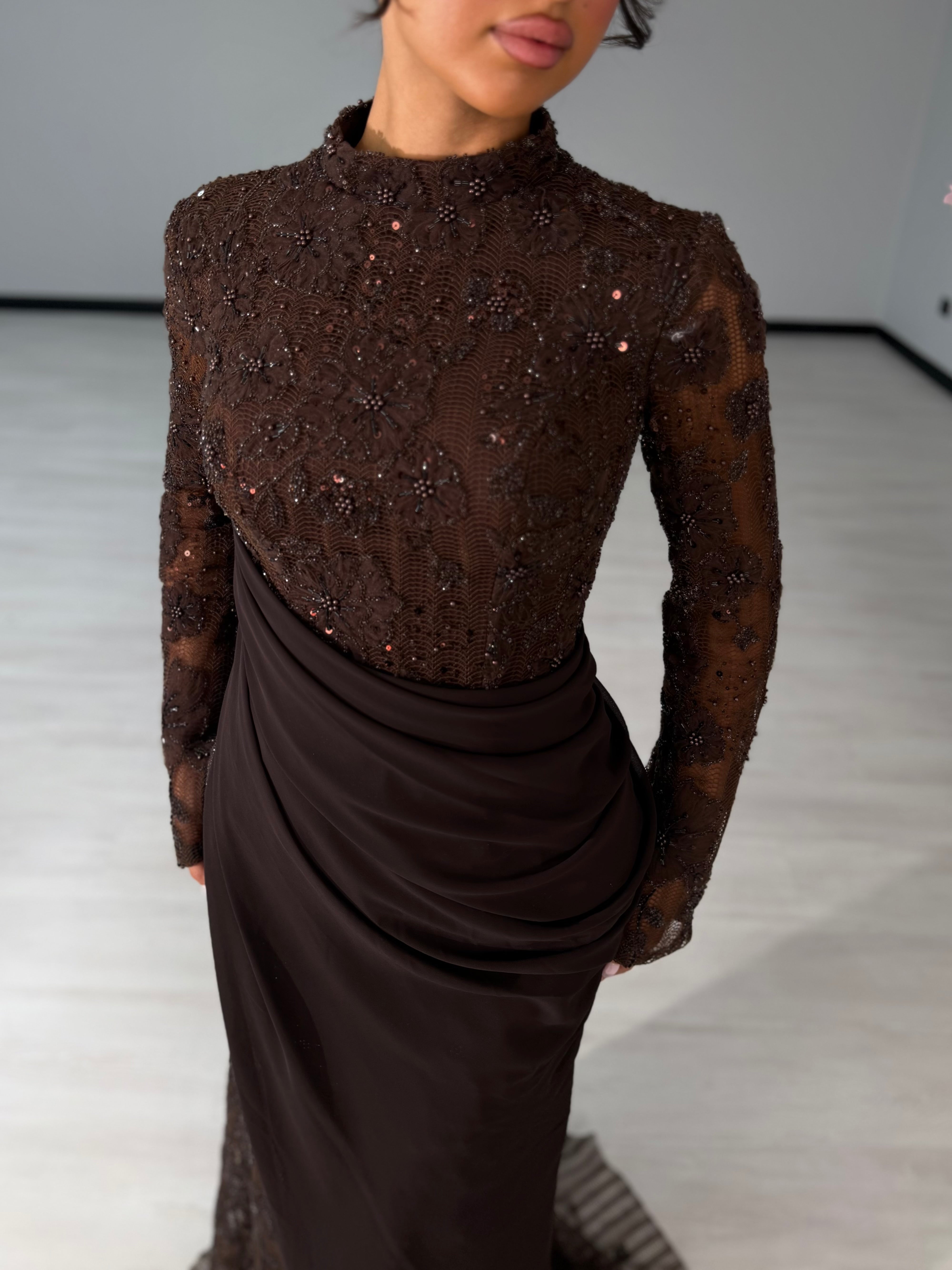 Haute Couture Bera dress pre order 26/08 available brown