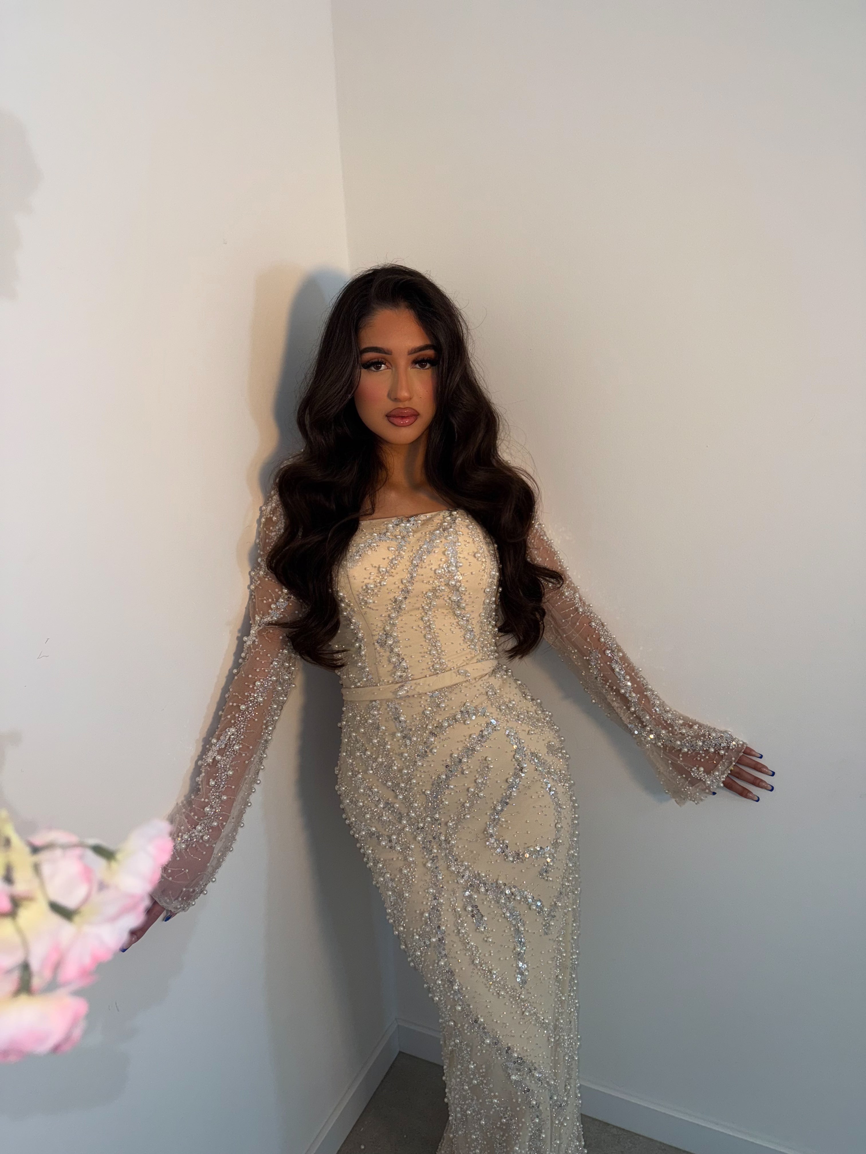 Doa dress light beige premium