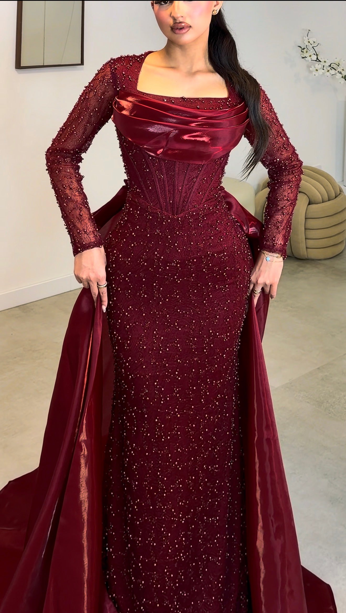 Sinem dress burgundy