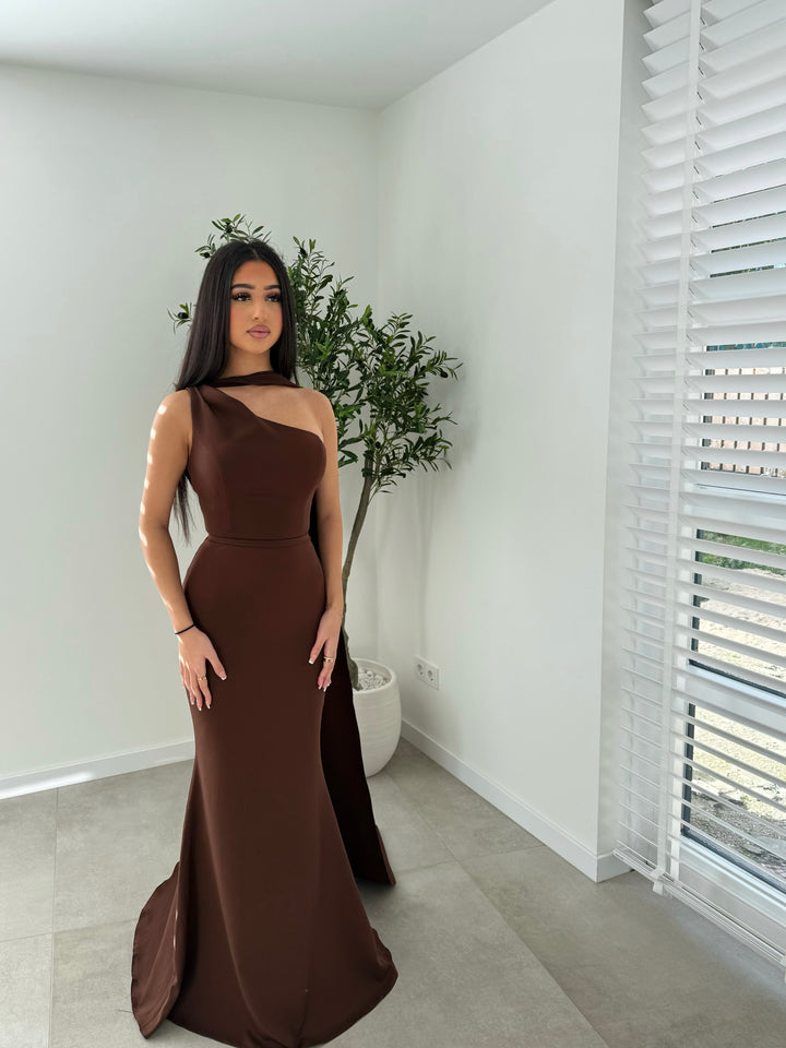 EFSANE DRESS BROWN