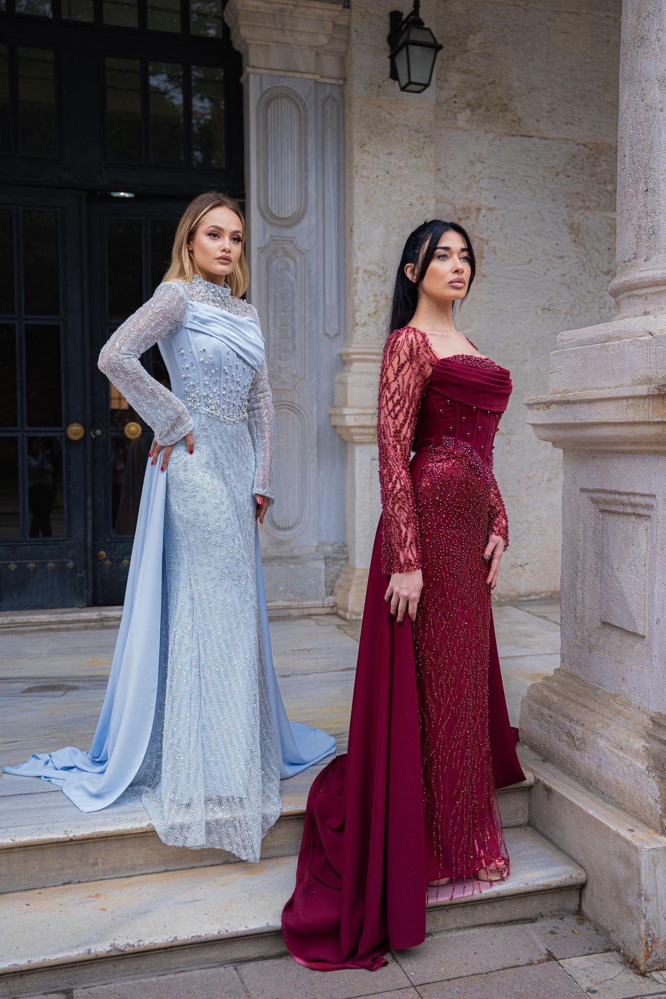 Haute Couture Doa dress 34/42 baby blue