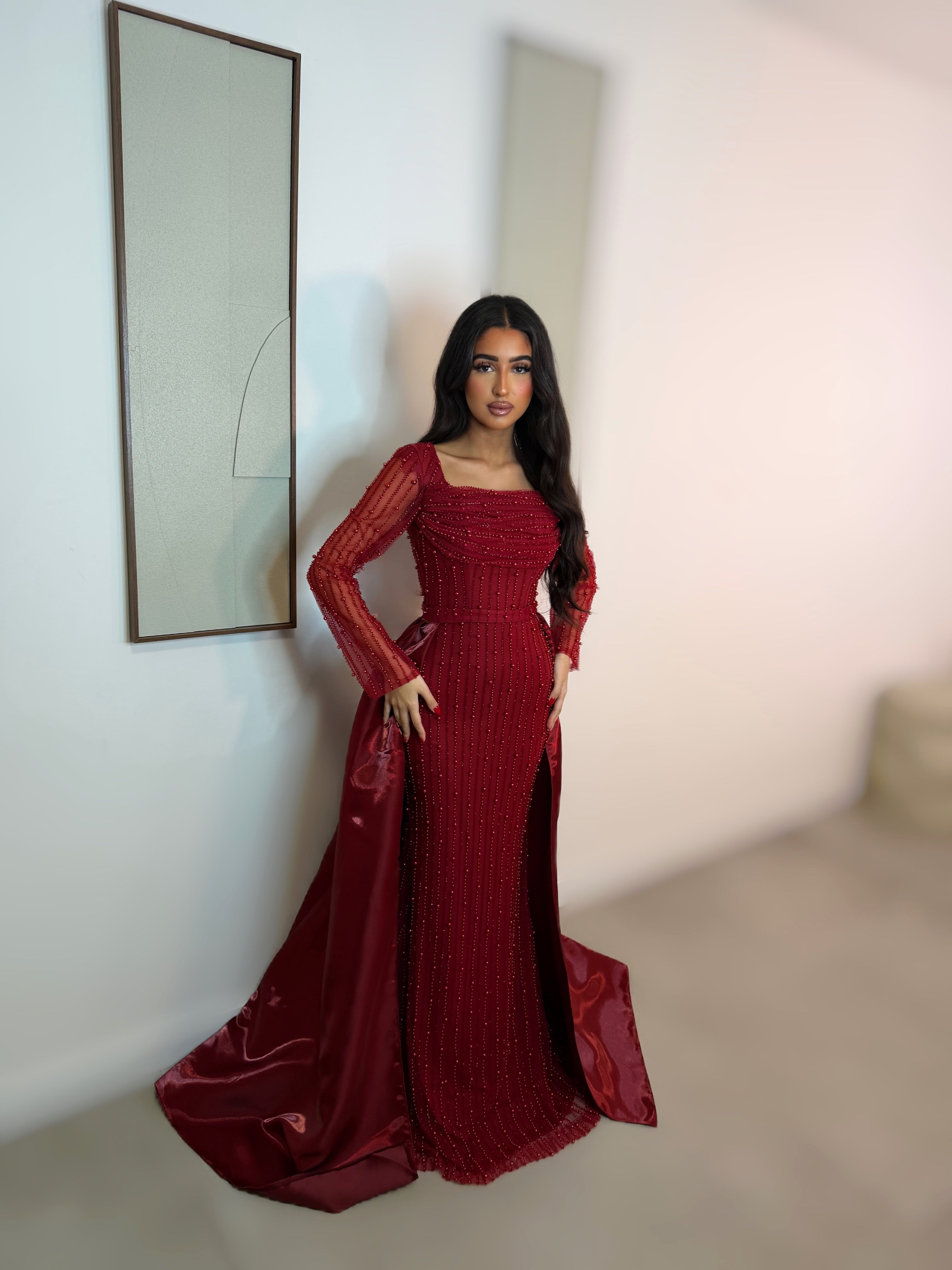 Serena dress burgundy