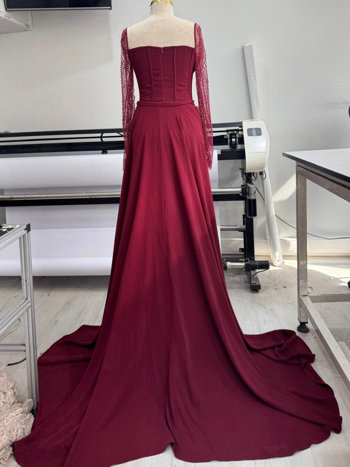 Premium Berina  dress Burgundy