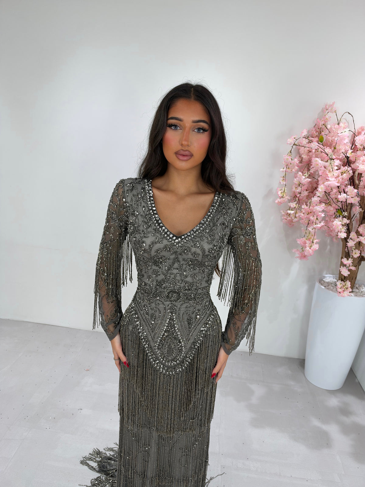 Haute Couture Zerina Dress Grey
