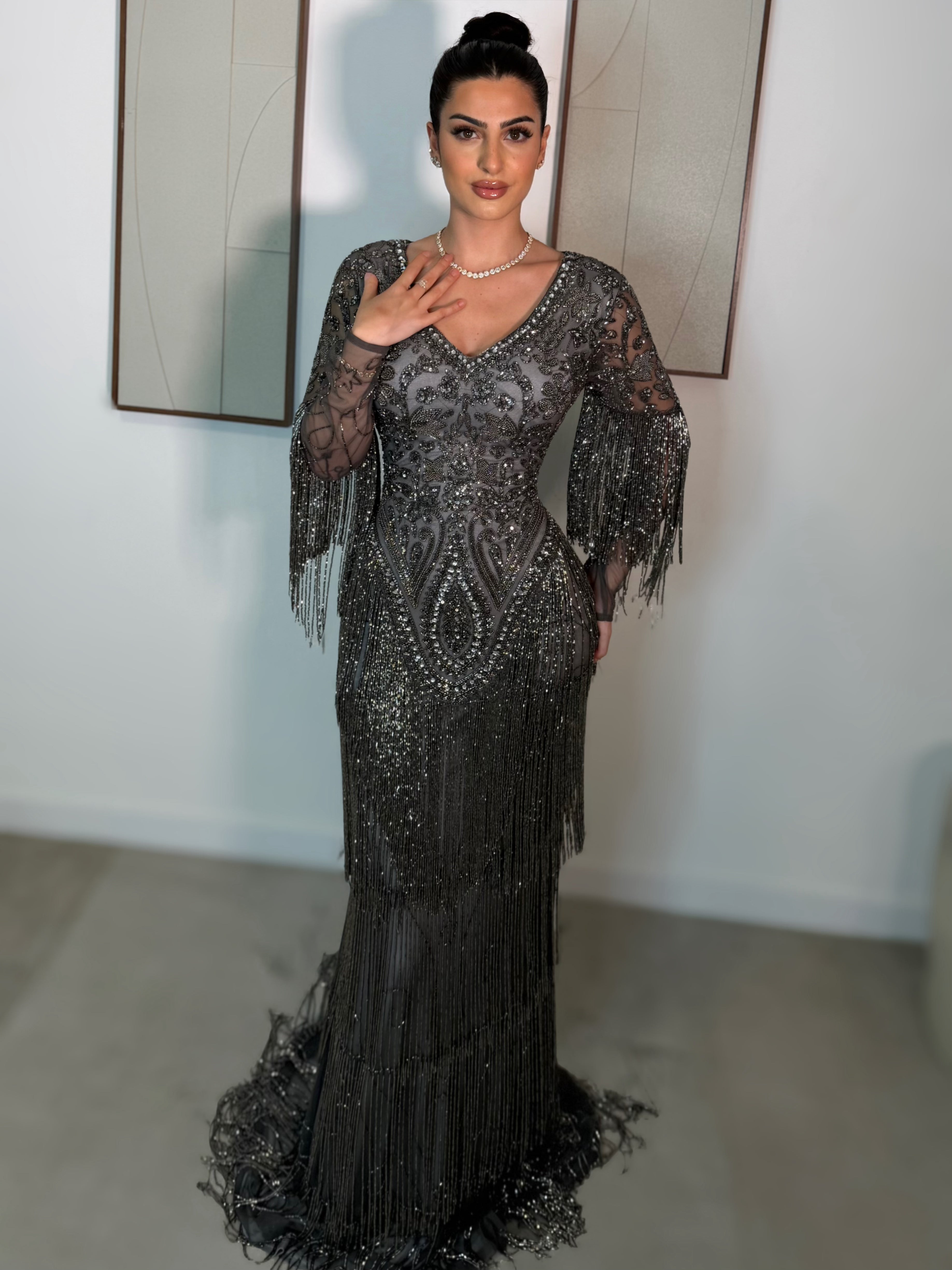 Haute Couture Zerina dress grey