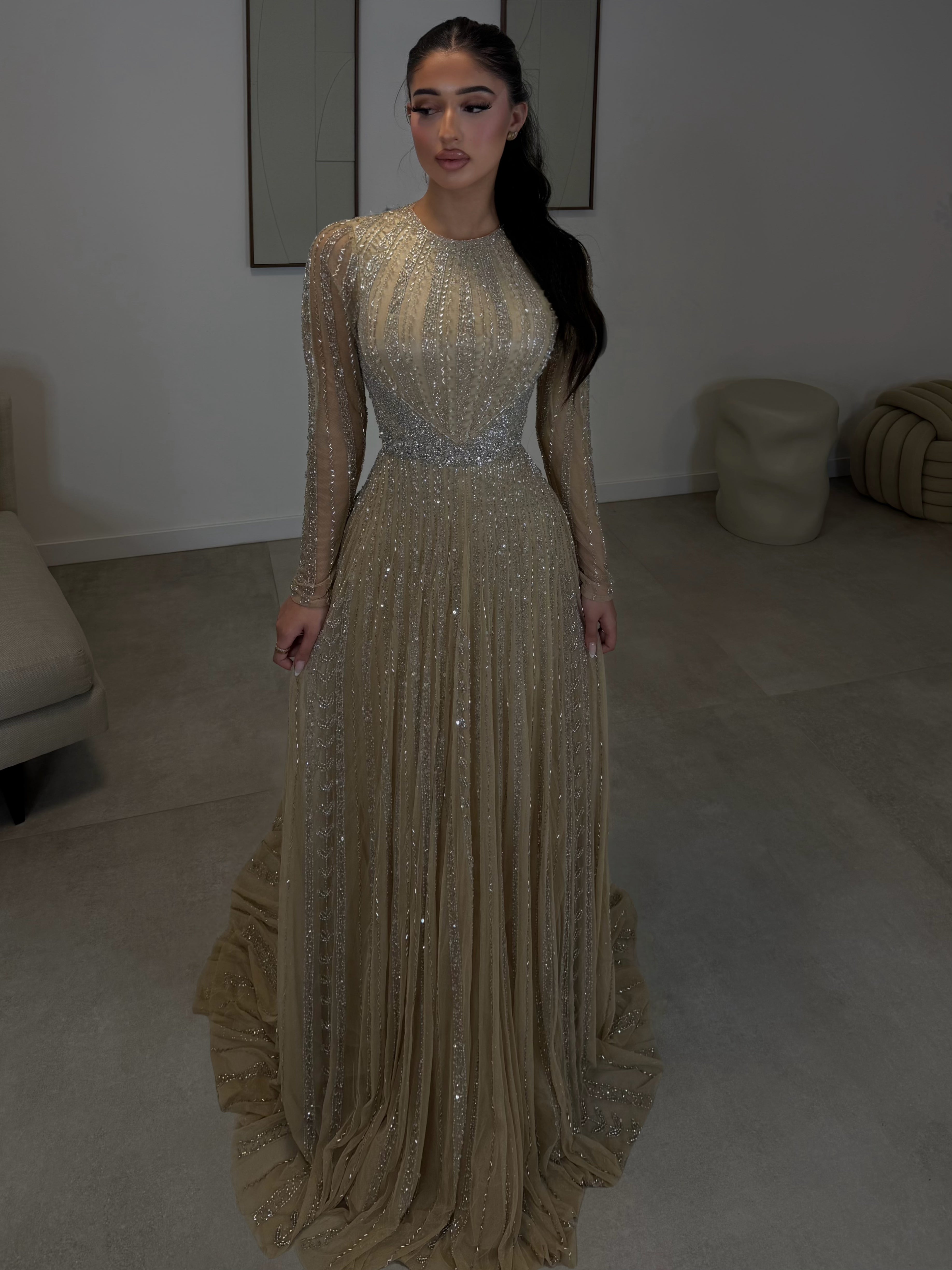 Haute Couture Liasa  dress beige