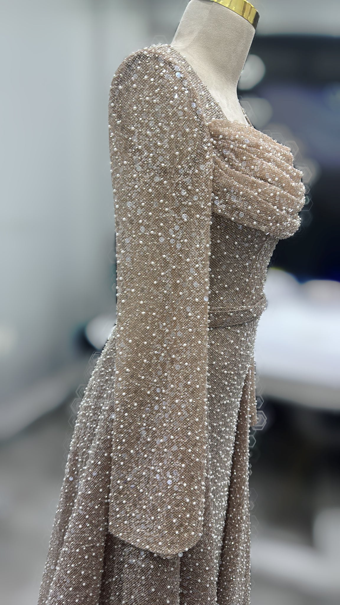 Haute Couture Bera dress brown