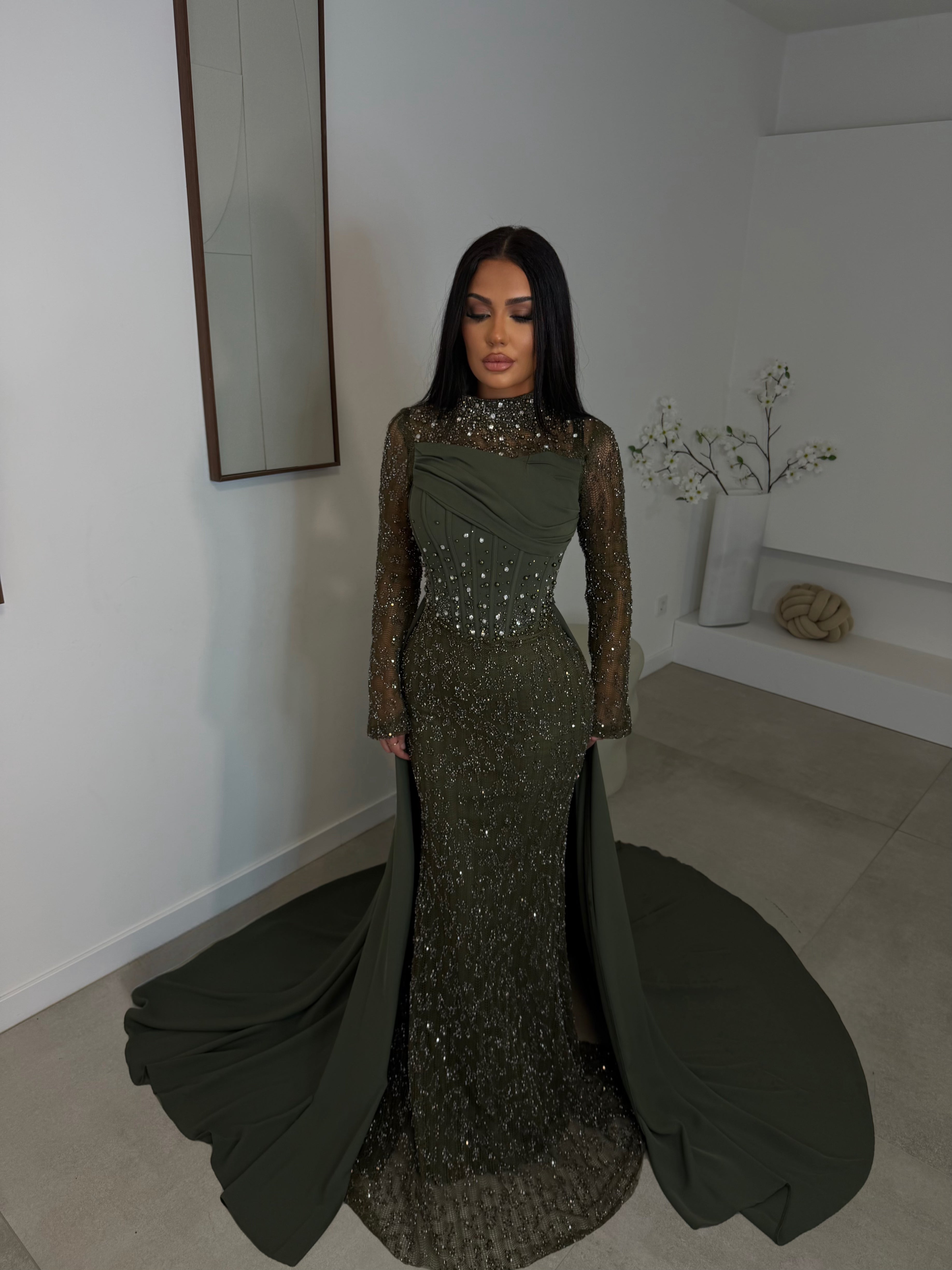 Haute Couture Doa dress khaki