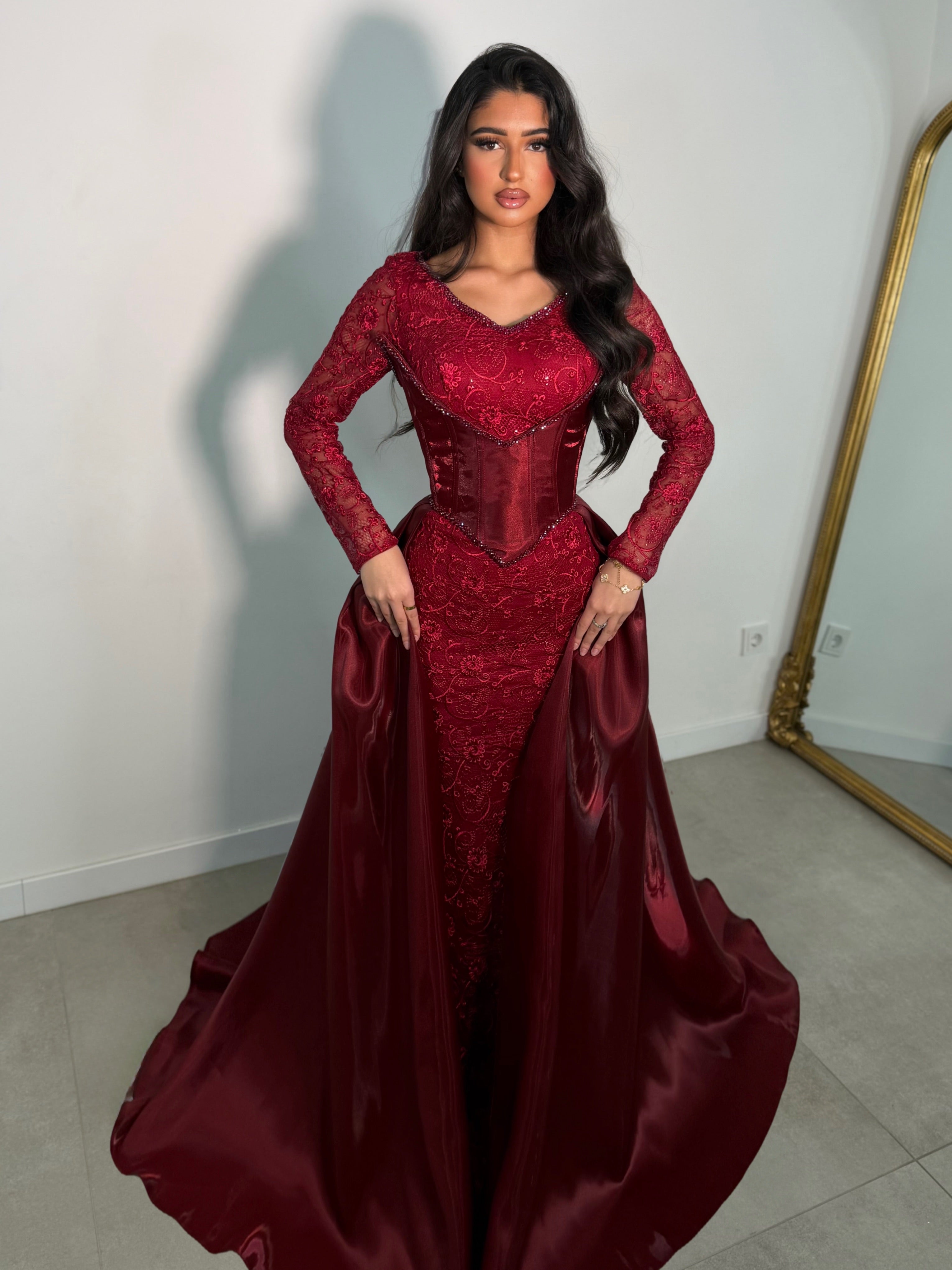 Semina dress burgundy