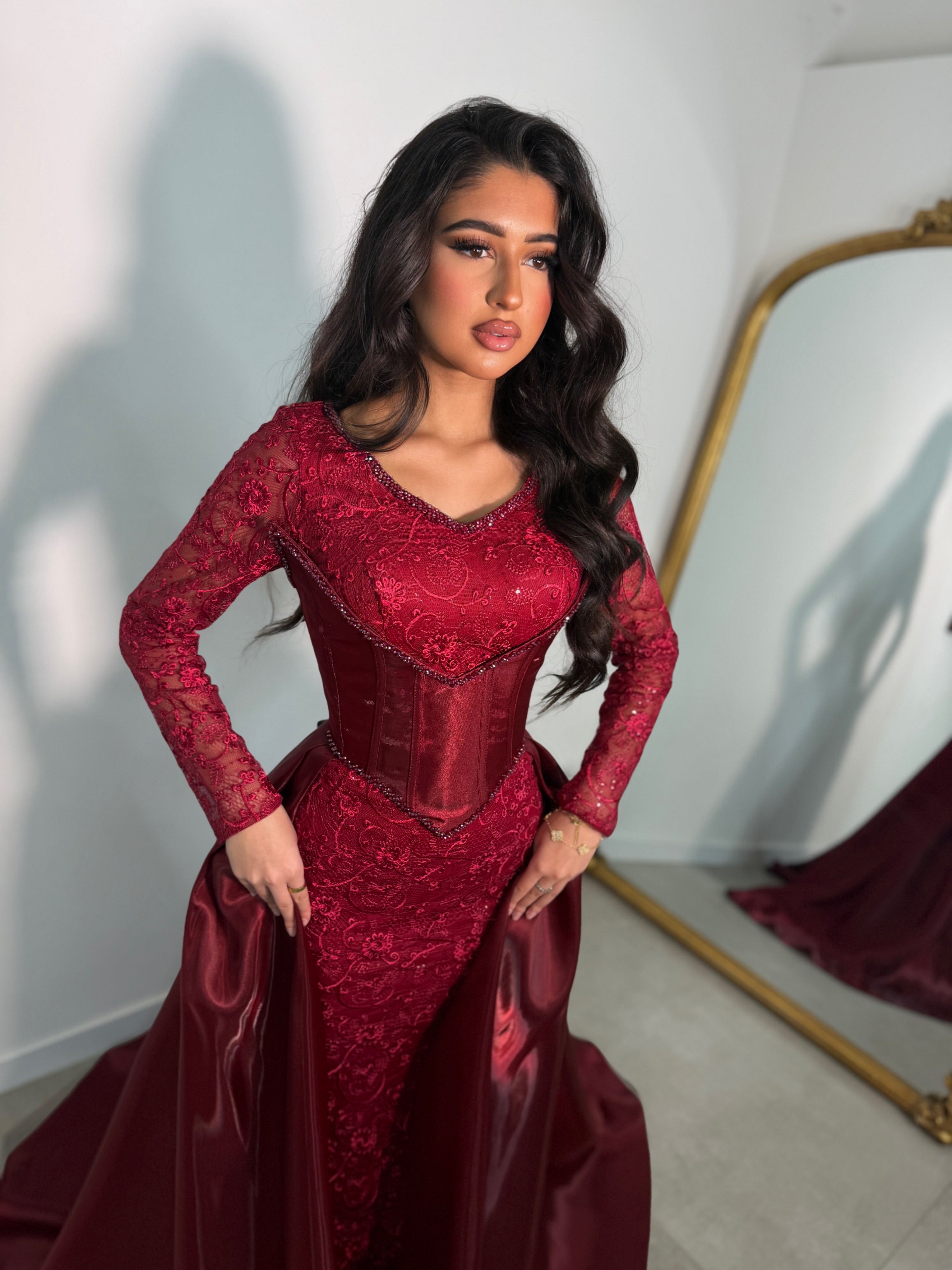 Semina dress burgundy