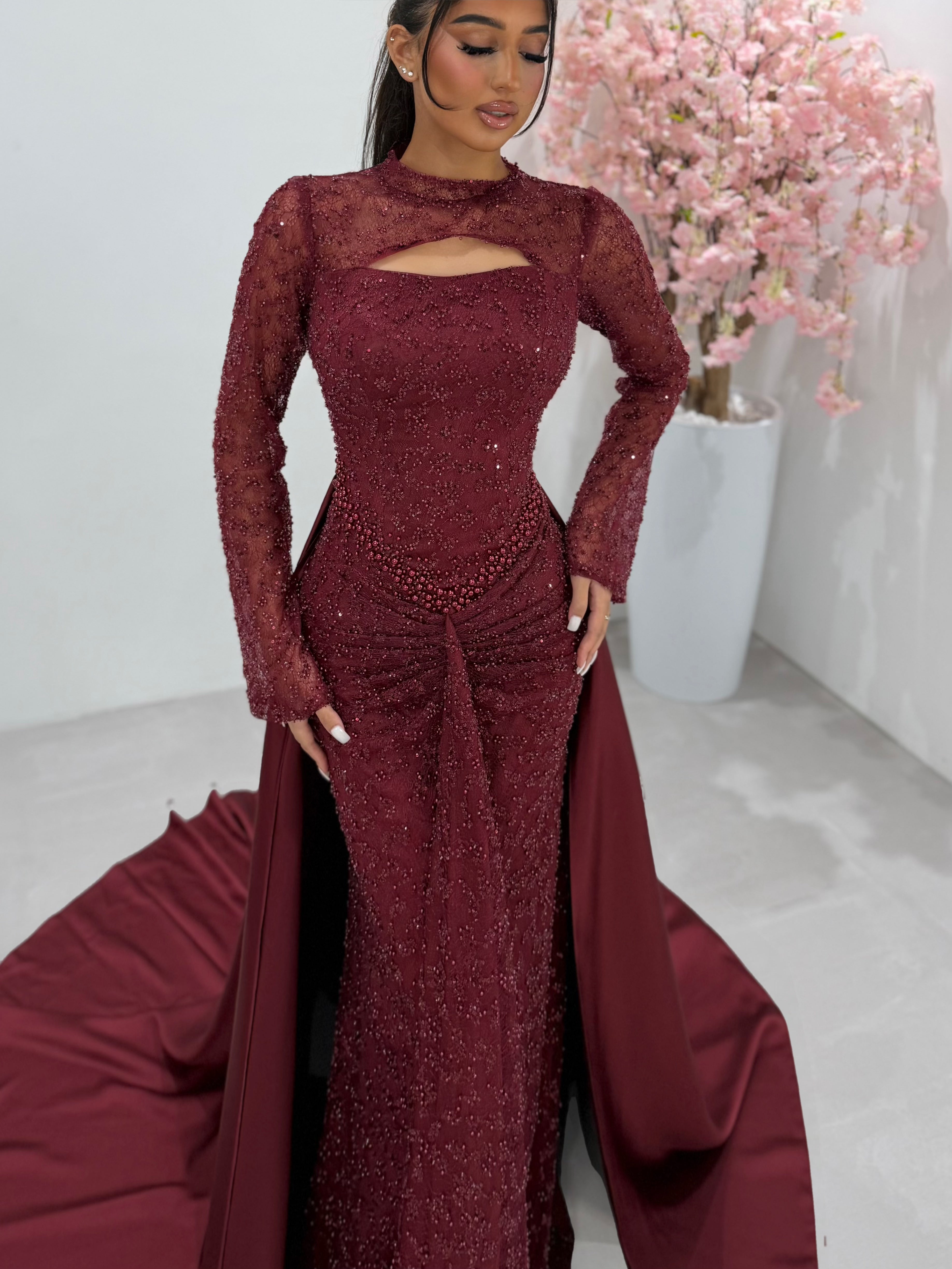Haute couture Parla burgundy 36/48