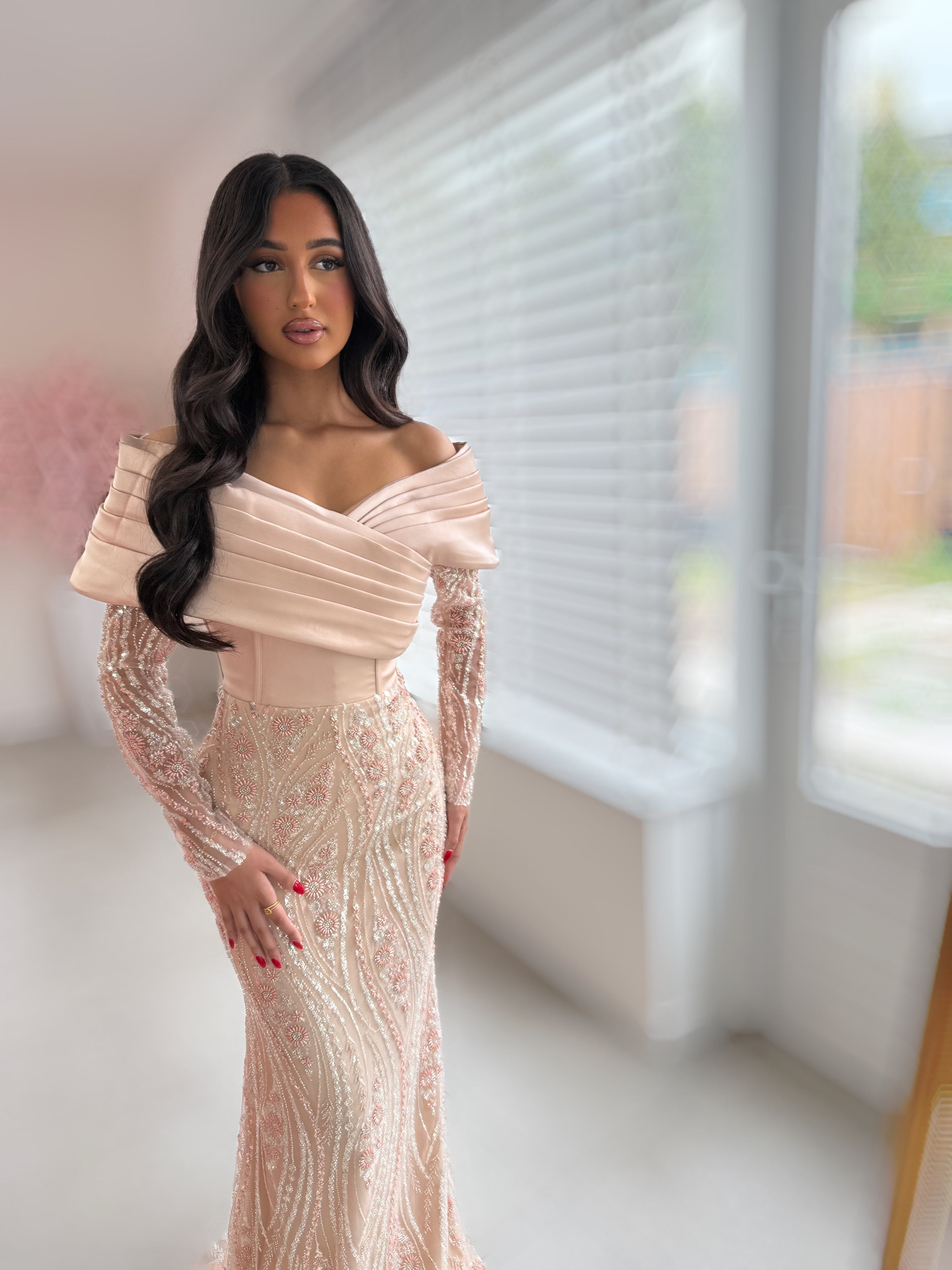 Lavin Dress beige/soft pink 2 piece