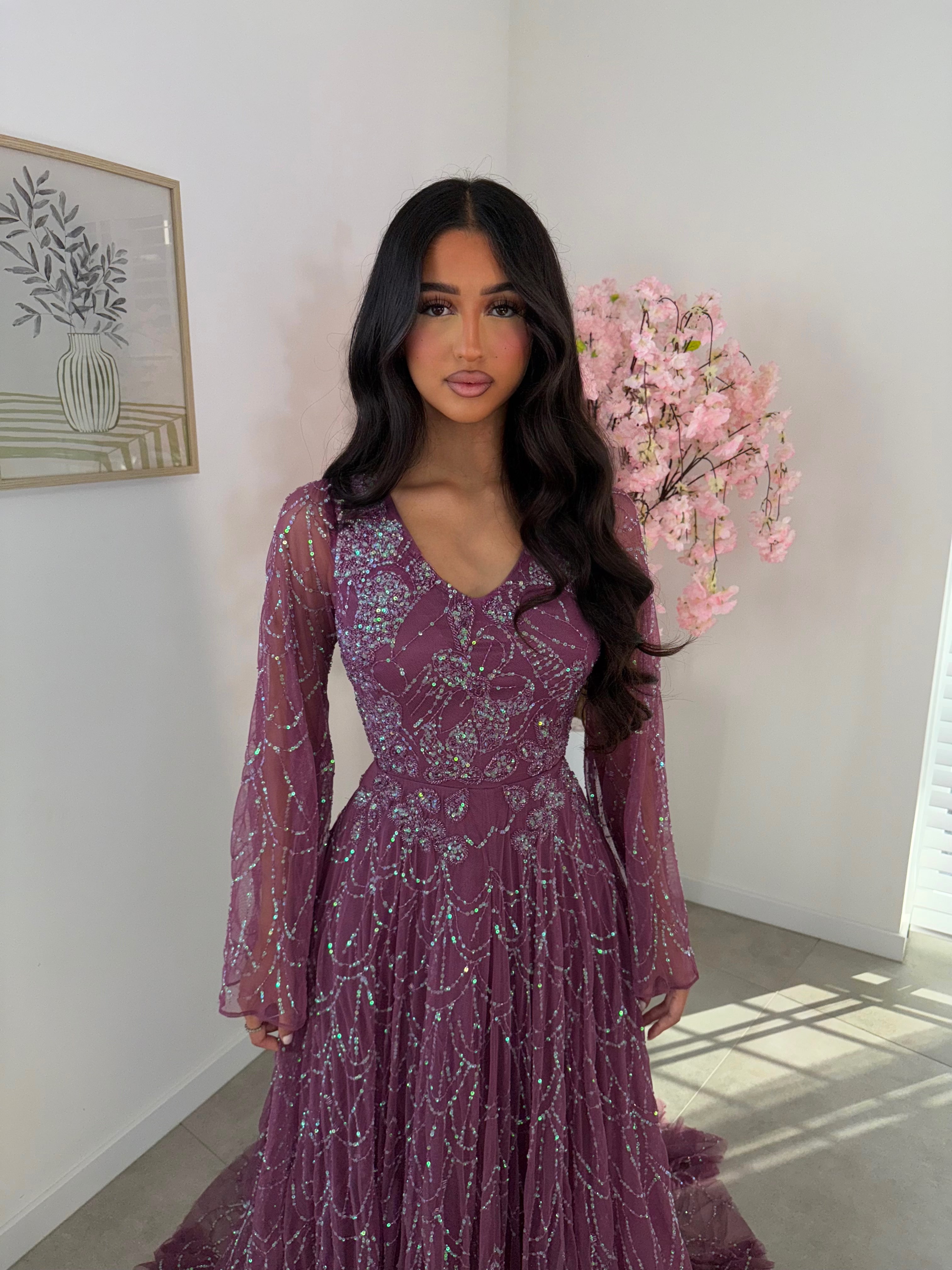 Siham Haute couture Purple  dress