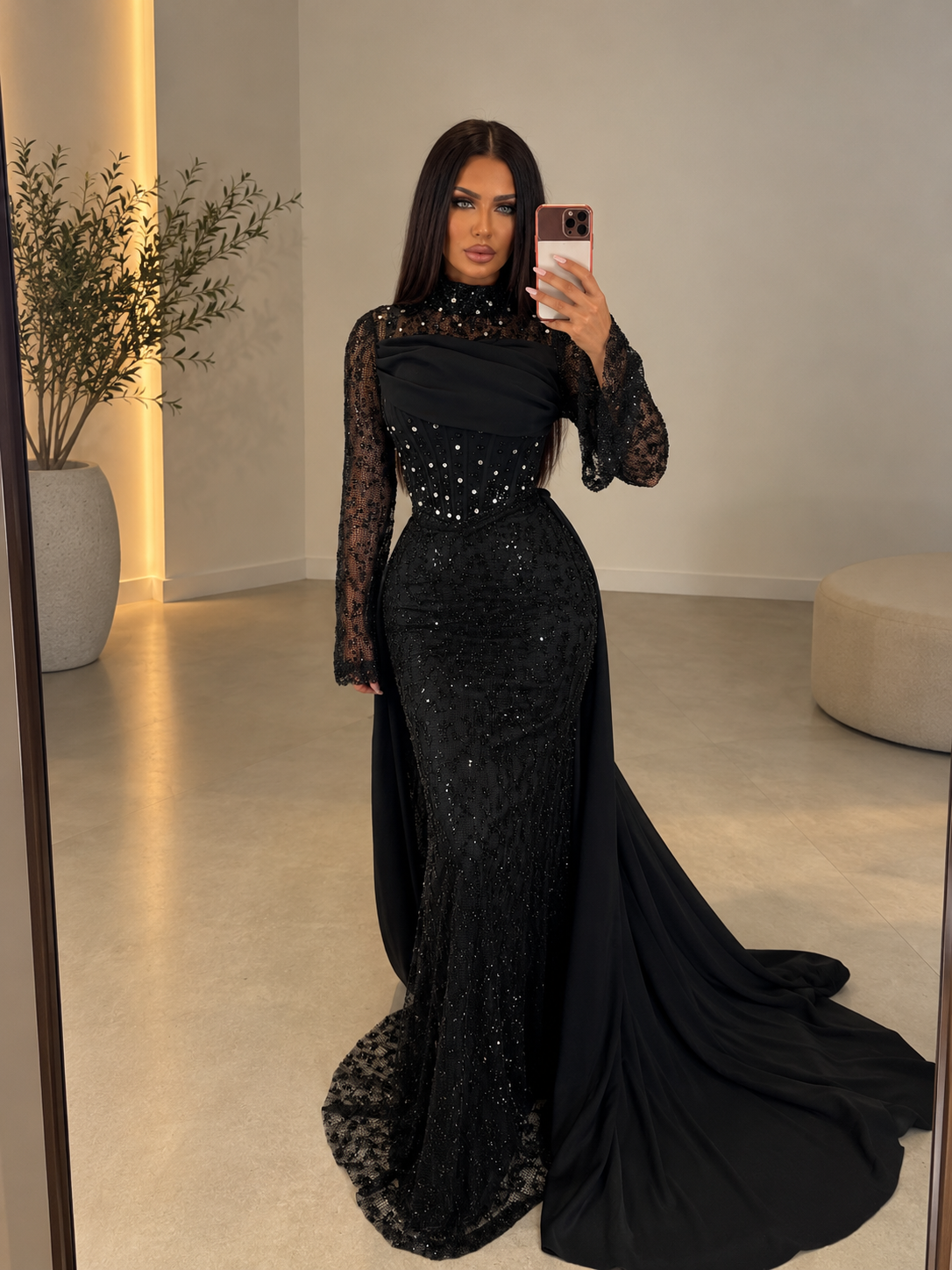 Haute Couture Doa Kleid 34/42 schwarz