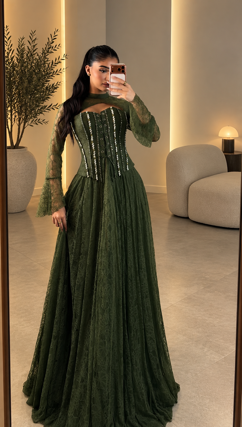 Hafsa Kleid Khaki
