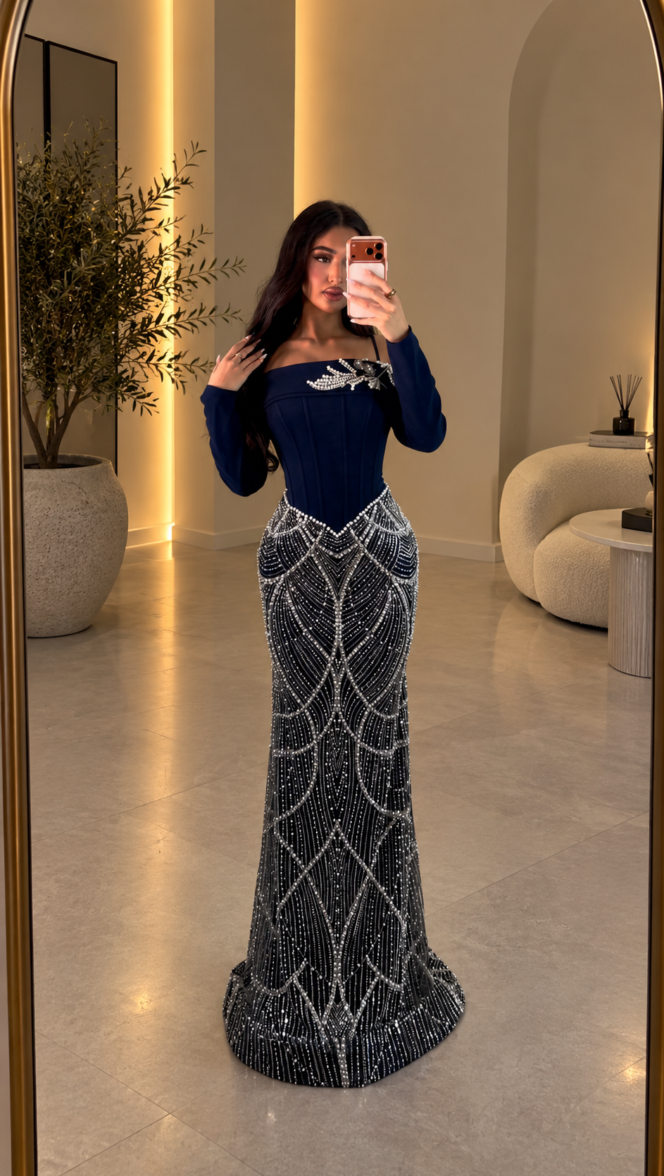 Silan Dress Dark Blue