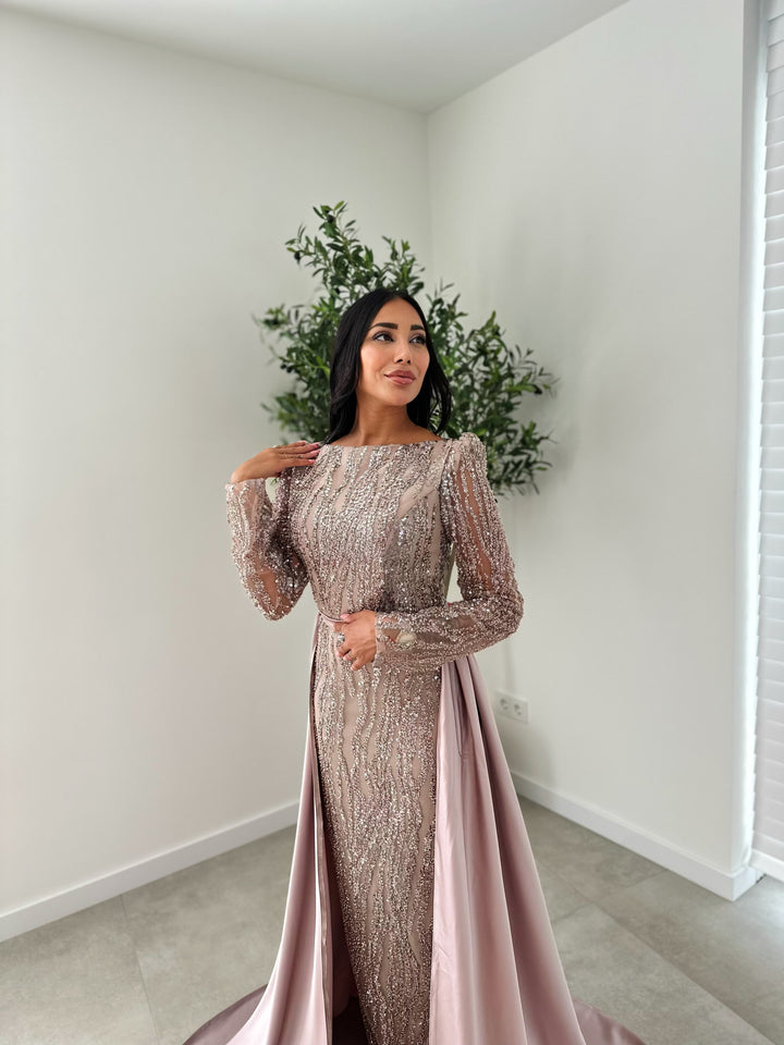 VERA TAUPE EVENINGDRESS