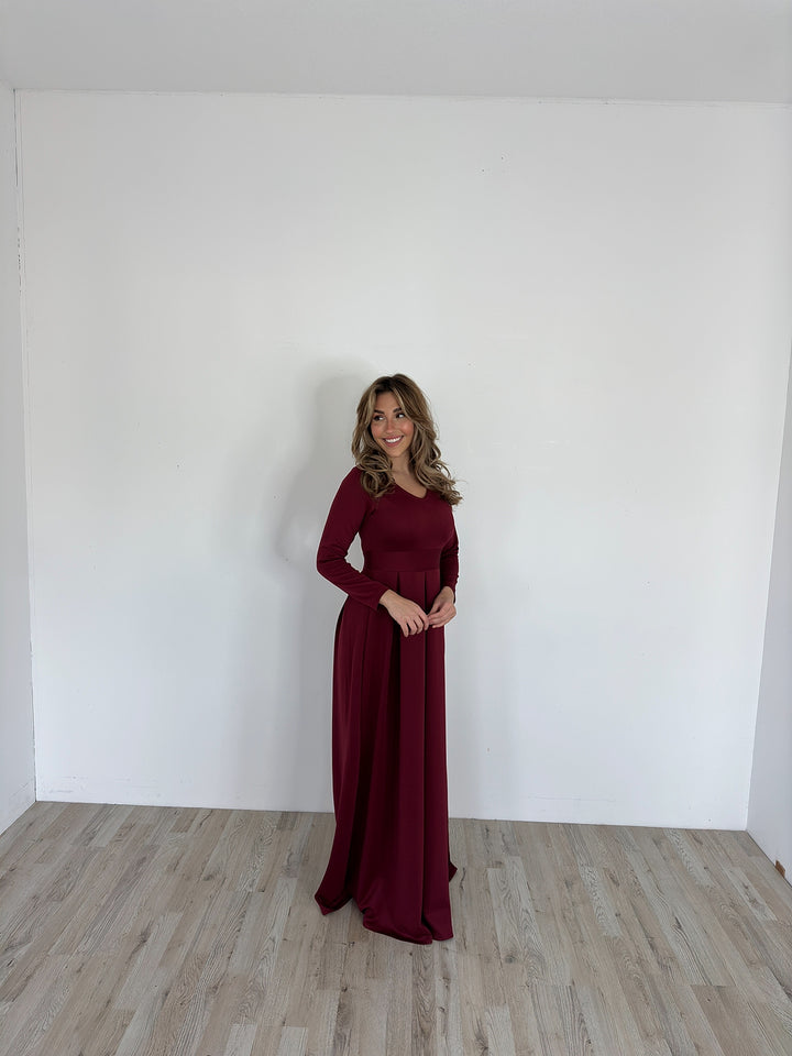 YADA DRESS RED/BORDEAUX